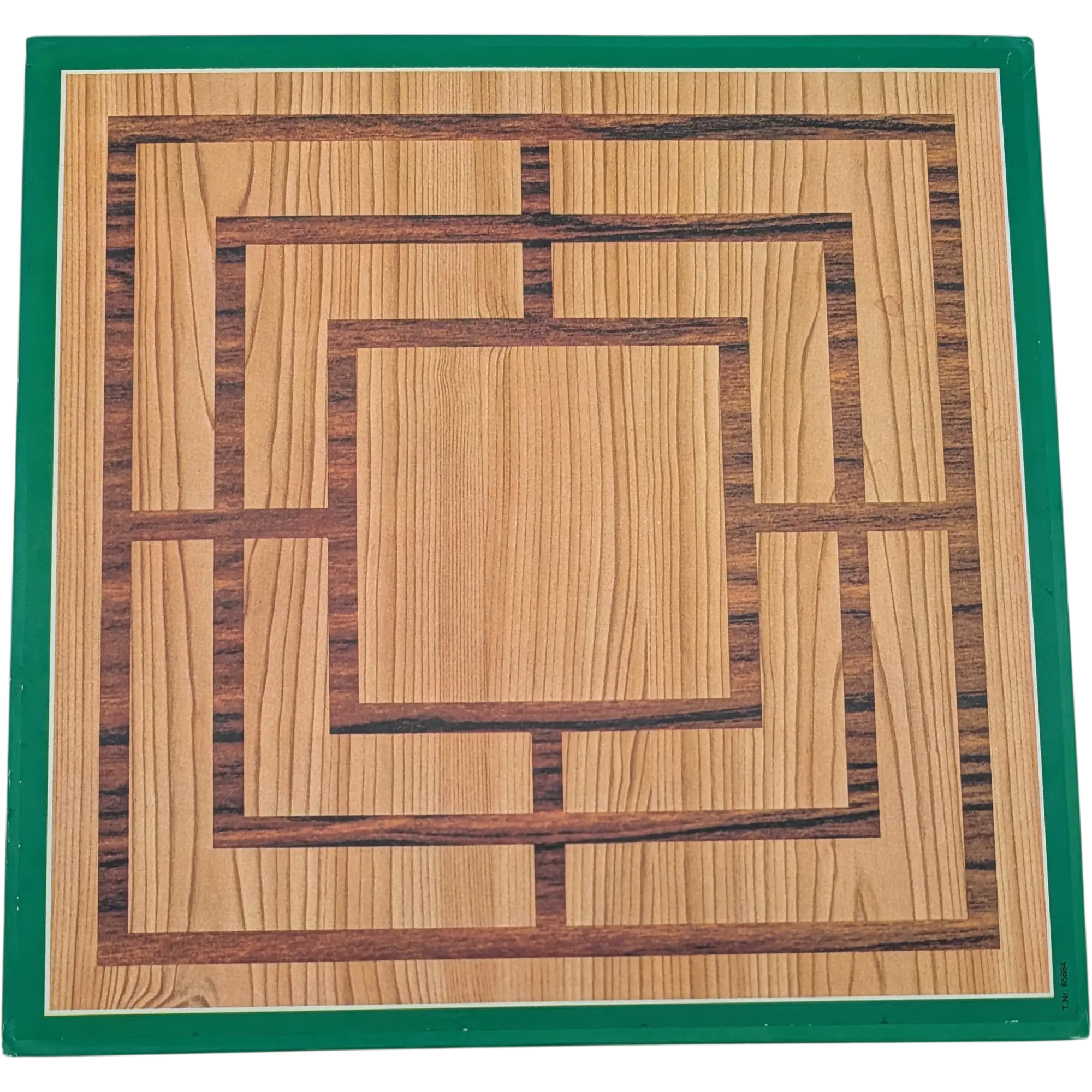 Spielplan Spielbrett Schach Dame und Mühle Holzoptik grüner Rand beidseitig bedruckt, Ansicht 2