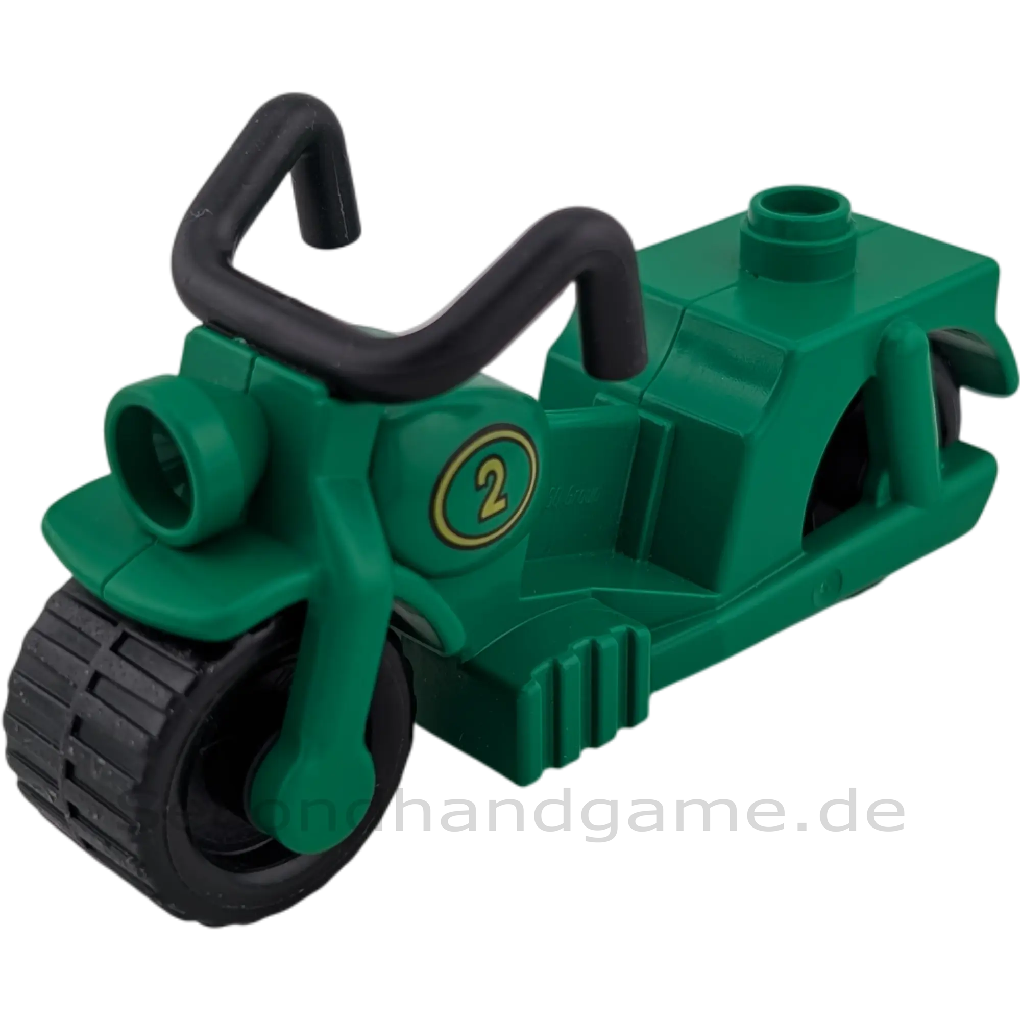 Lego Duplo Motorrad Mofa Grün Zahl Zwei