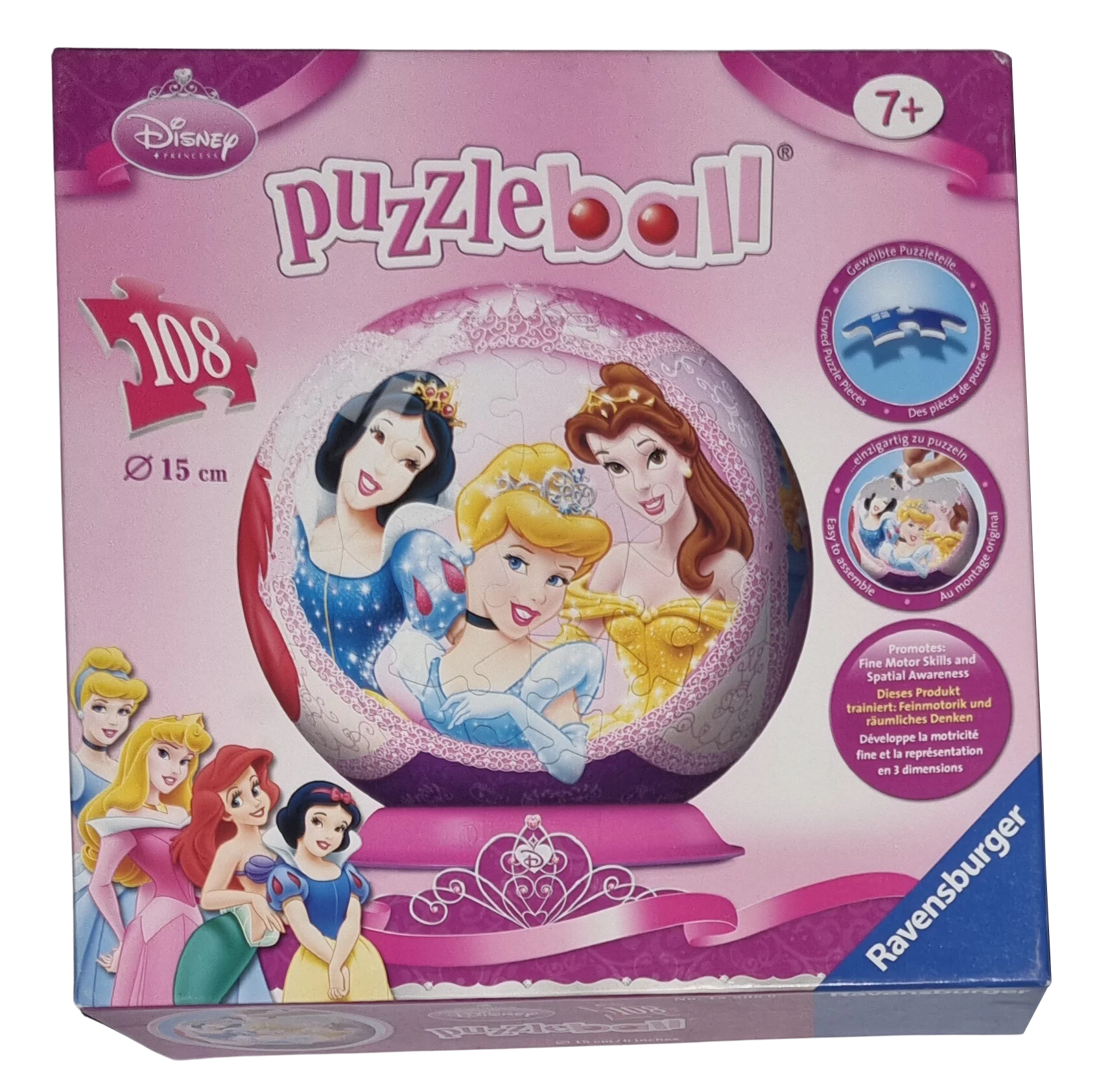 Ravensburger No 122080 Puzzleball 14cm Disney Princess 108 Teile