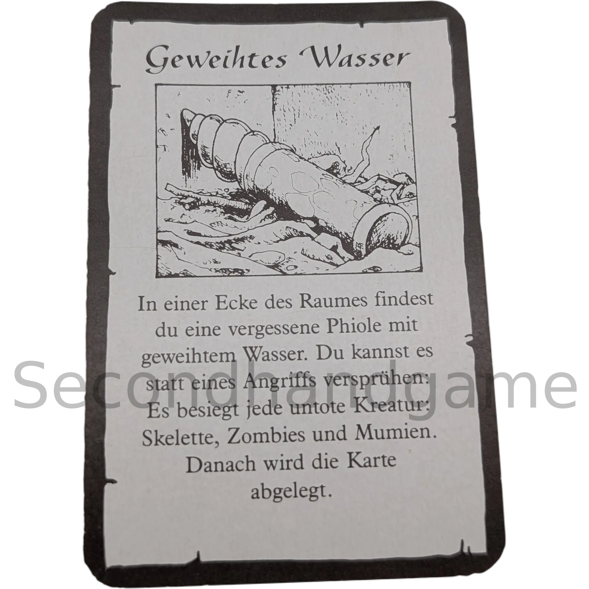 MB Hero Quest Master Ersatzteil Schatzkarte Geweihtes Wasser