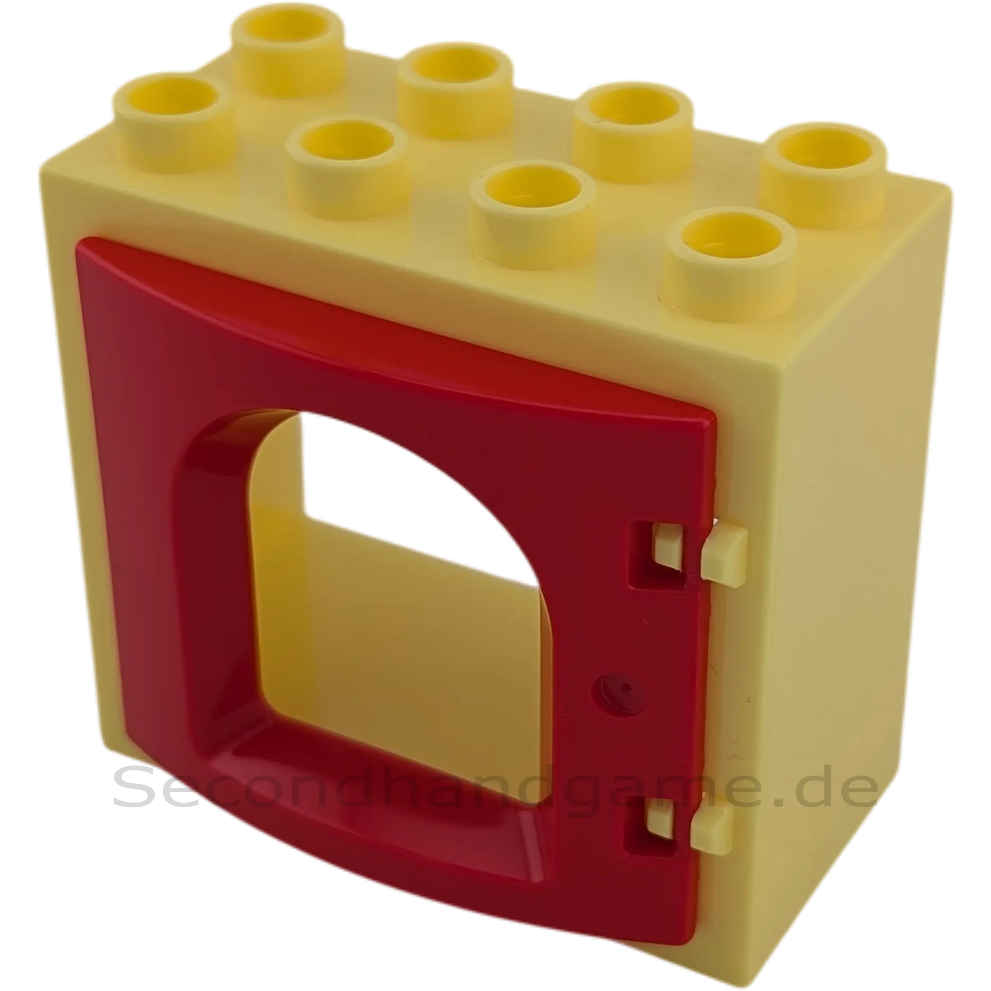 Lego Duplo 61649 Fenster Hellgelb mit rotem Rundbogen