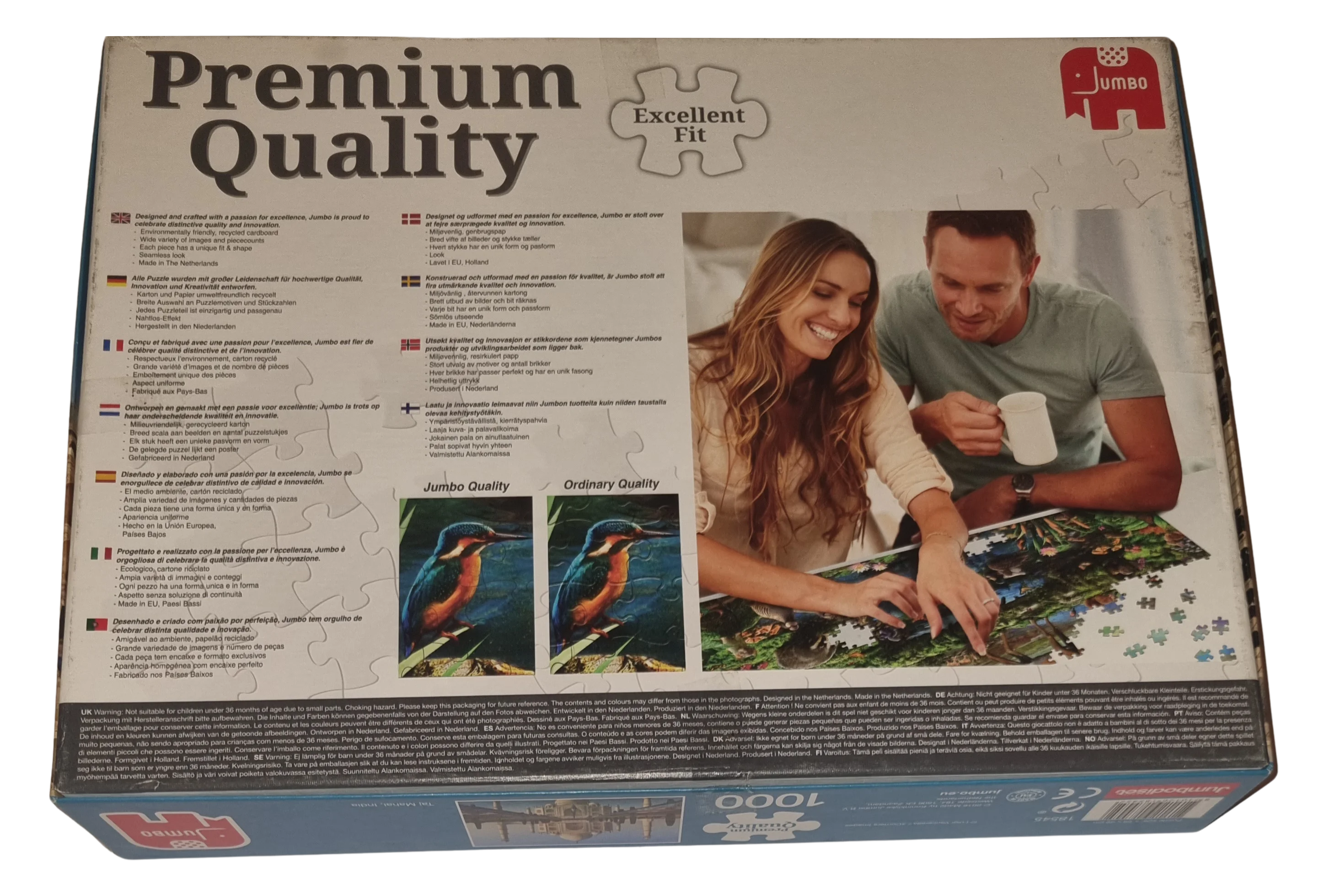 Jumbo Premiu Quality Puzzle 1000 Teile 18545 Taj Mahal India