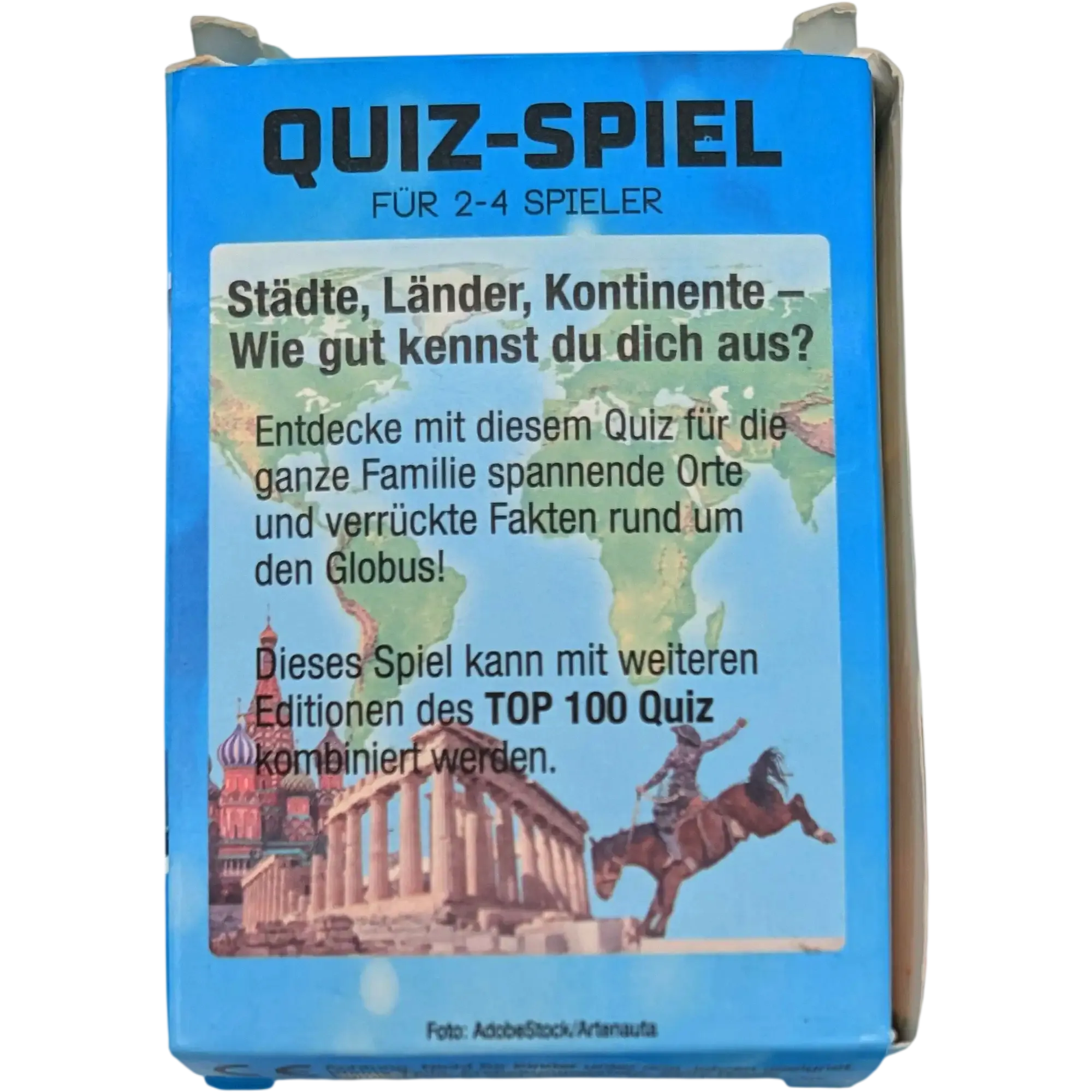 Galileo Top 100 Quiz Wissen weltweit! Quiz-Kartenspiel Städte Länder Kontinente 2022, Ansicht 2