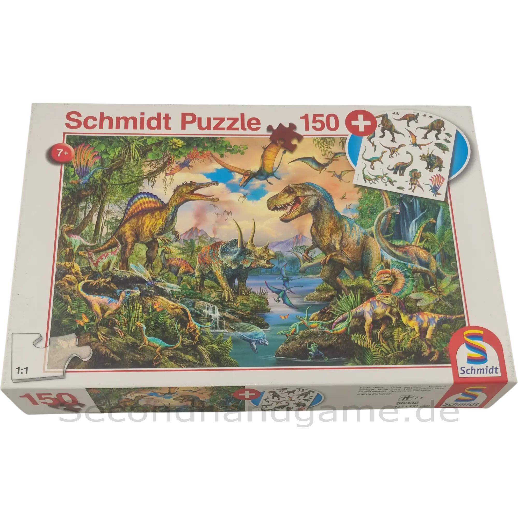 Schmidt Spiele Puzzle Wilde Dinos 150 Teile 56332, ab 7 Jahren