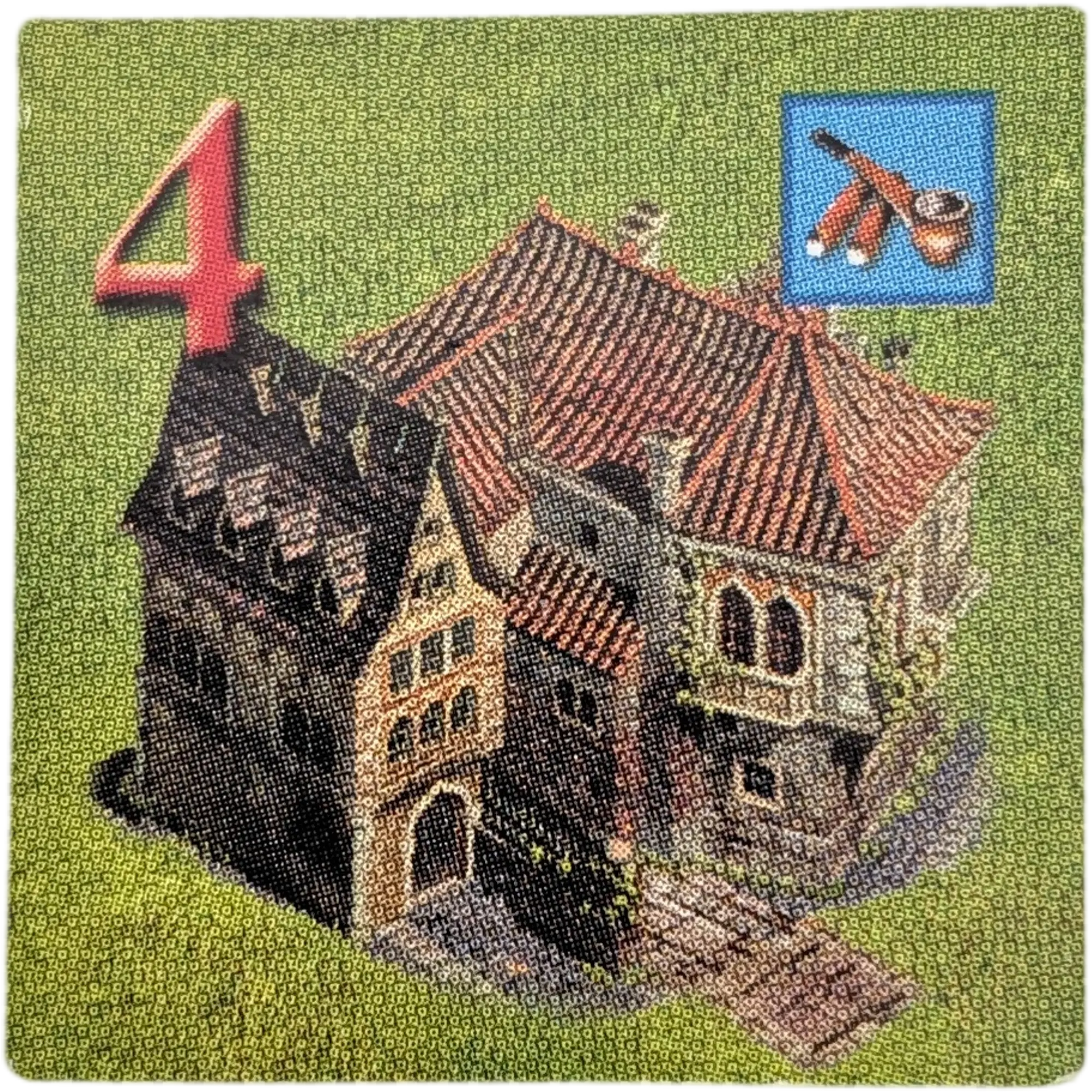 Kosmos Anno 1503 Ersatzteile Einwohnerkärtchen Grün Bürger/Kaufmann Zahl Rot, Ansicht 2