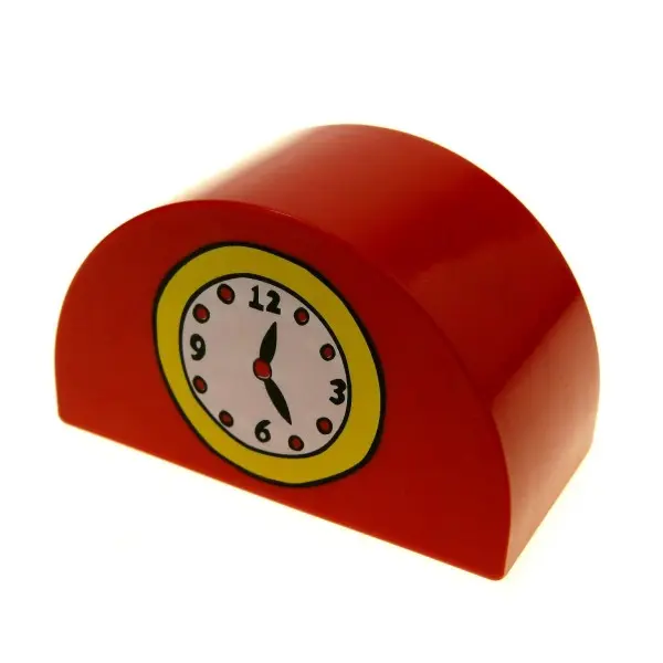 Lego Duplo 2x4x2 Motivstein Bedruckt mit Uhr