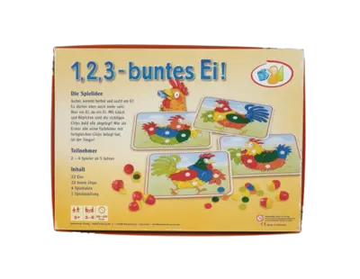 Bookmark 1, 2, 3 - buntes Ei!