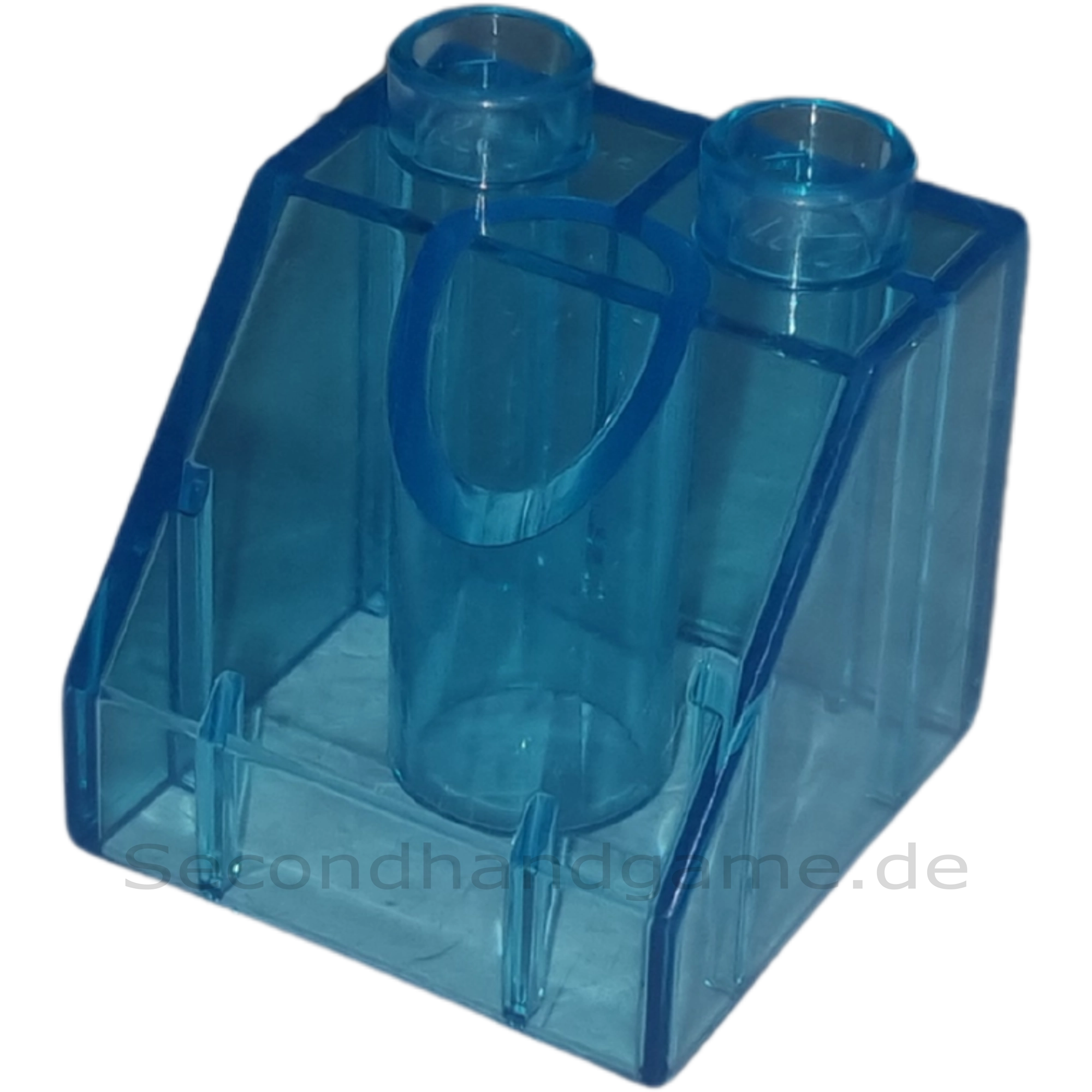 Lego Duplo 1x2 Schrägstein Dachstein 6474 Transparent Blau Wasserstein