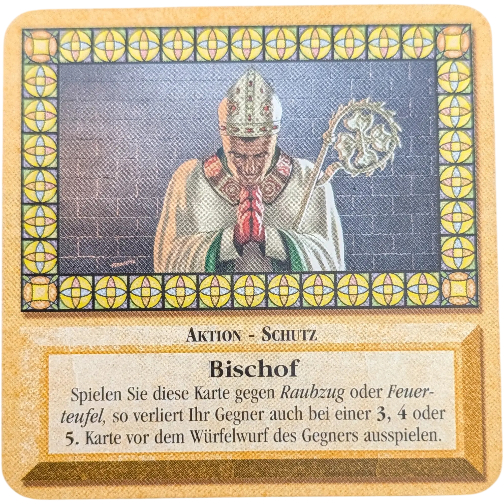 Kosmos Die Siedler von Catan das Kartenspiel Ersatzteil Karte Gold Bischof