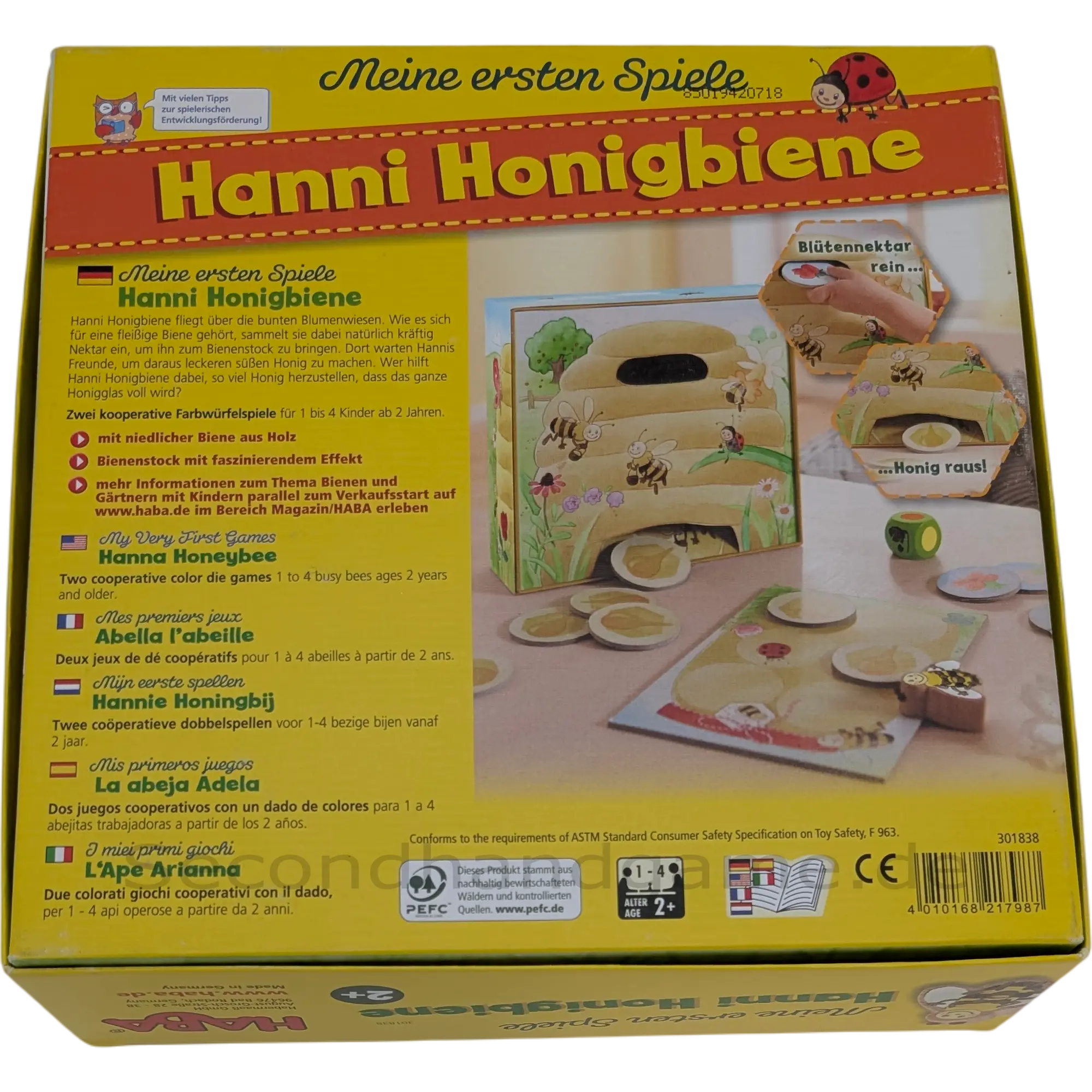 HABA Brettspiel Meine ersten Spiele Hanni Honigbiene, ab 2 Jahren