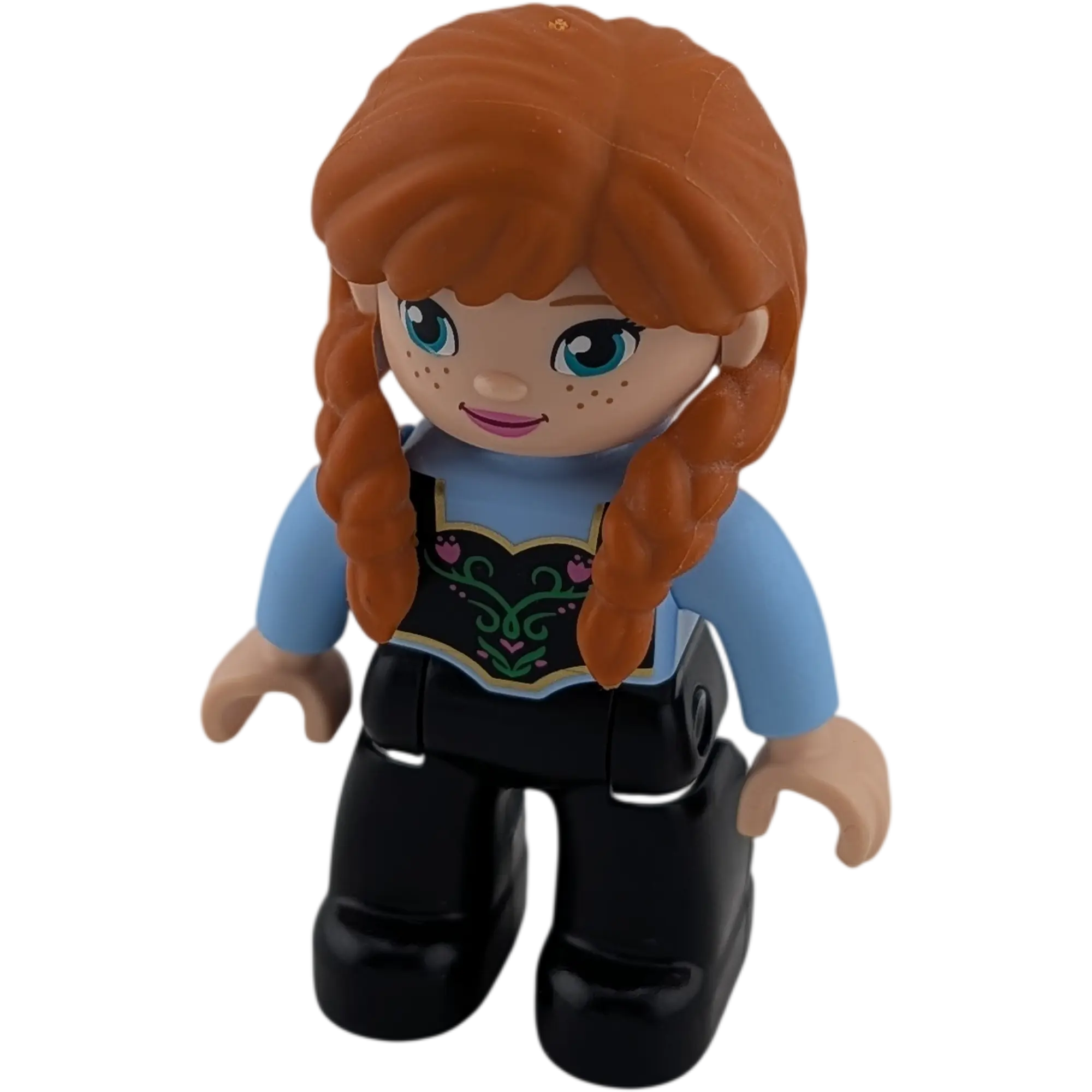 Lego Duplo Disney Frozen Anna mit braunen langen geflochtenen Haaren Sommersprossen