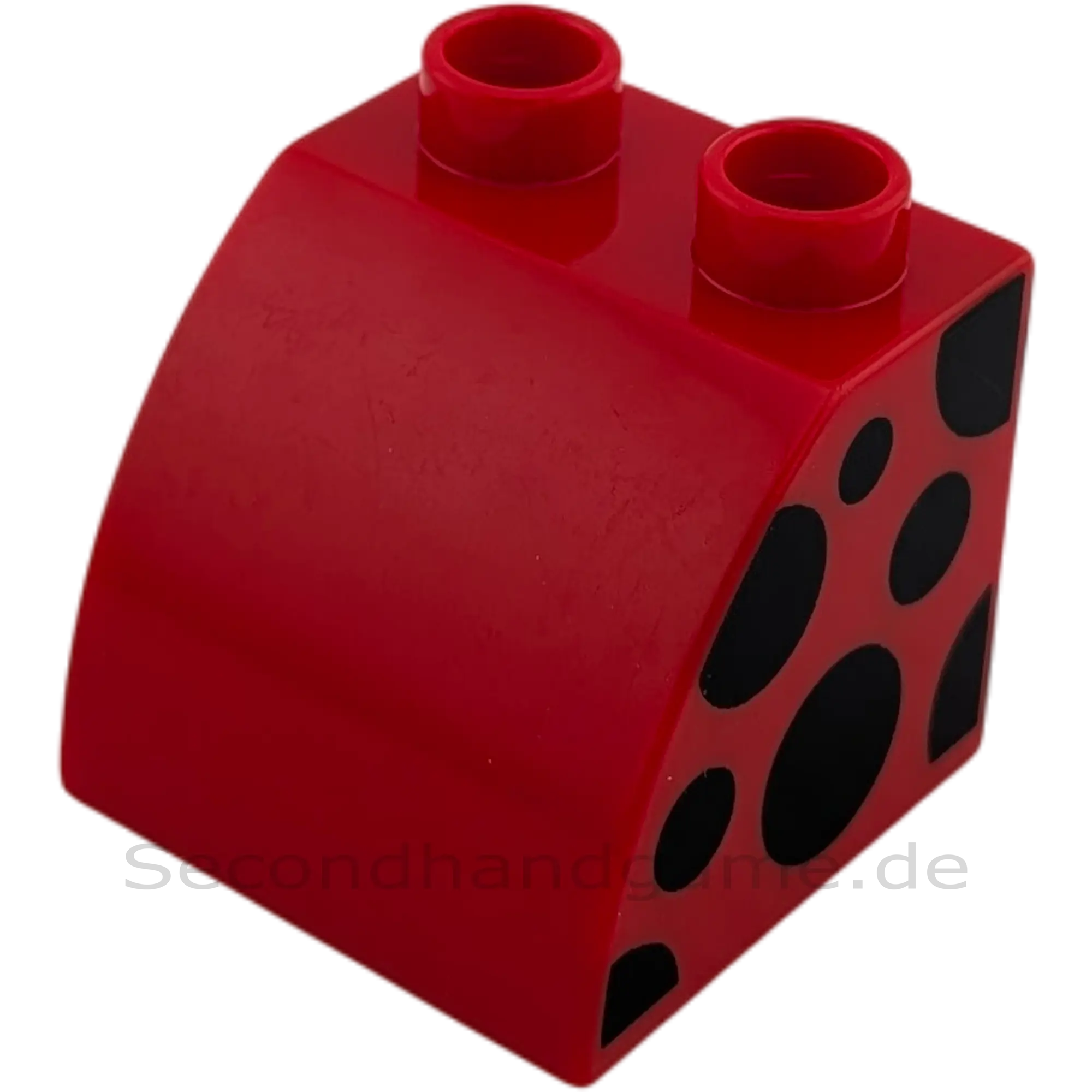 Lego Duplo 11170 Stein Rot mit schwarzen Punkten Marienkäfer Wendestein