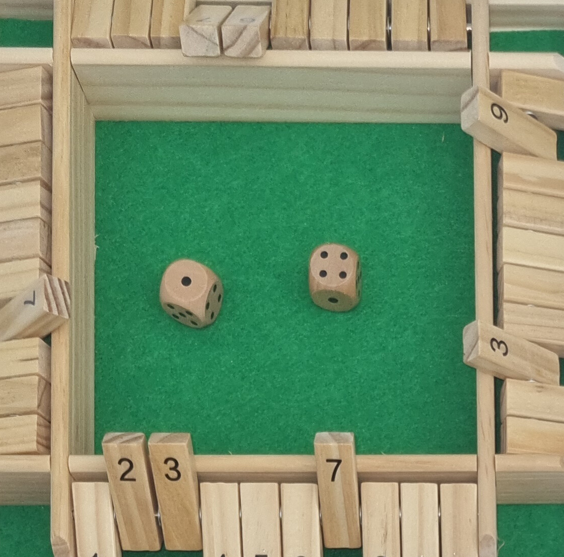 Shut the Box Klip Klap Klappbrett 4 Personen