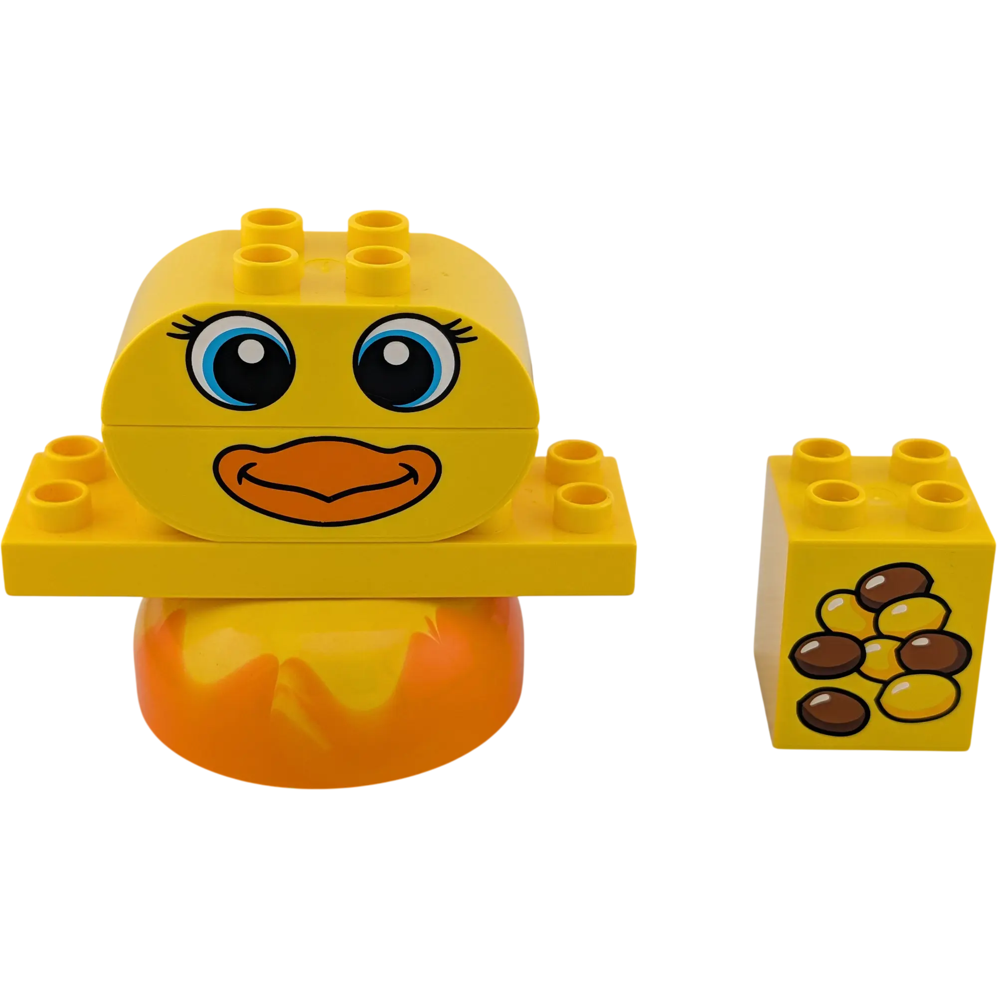 Lego Duplo Ente Gelb aus vier Steinen plus Erdnüssen