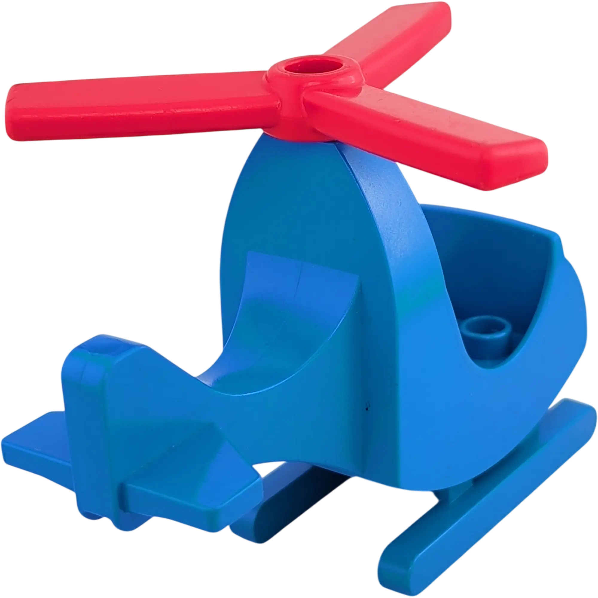 Lego Duplo Hubschrauber Blau mit Rettungsring roter Propeller