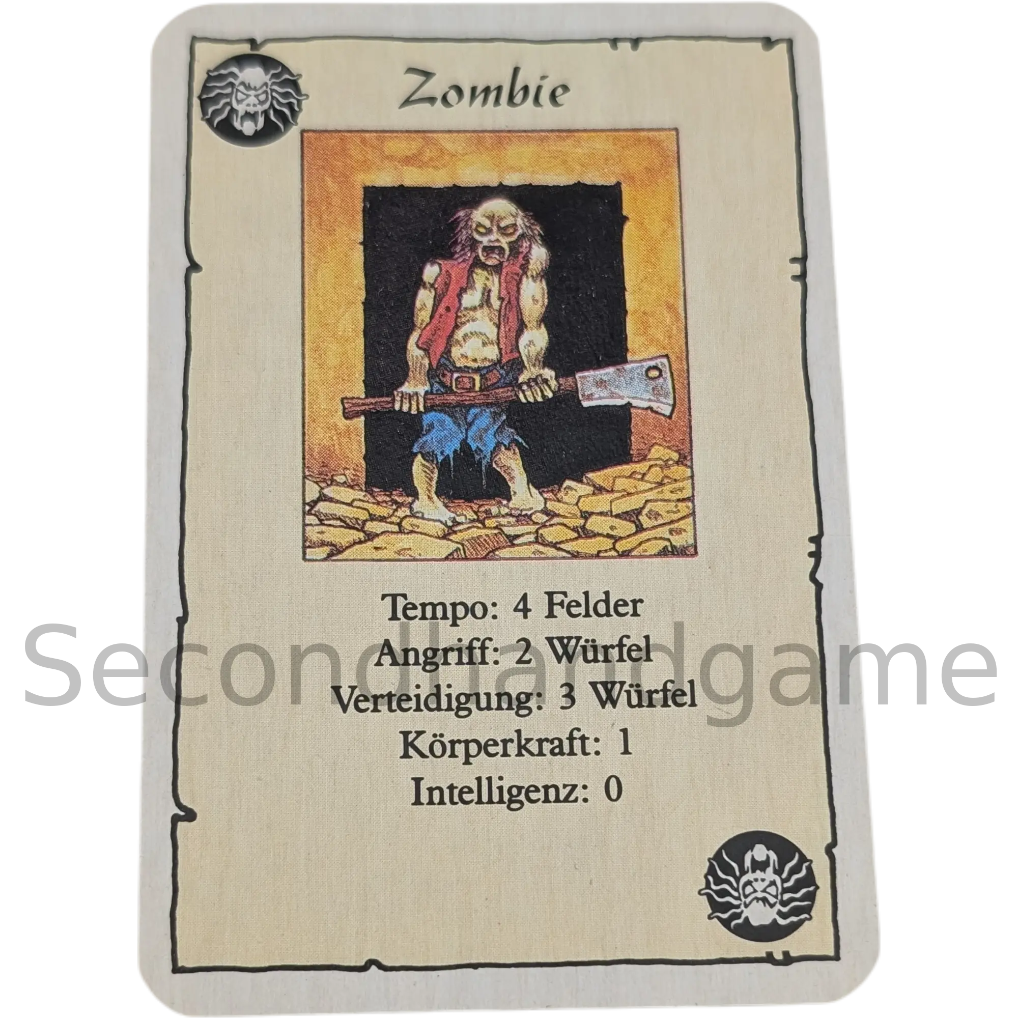 MB Hero Quest Master Monsterkarte Zombie
