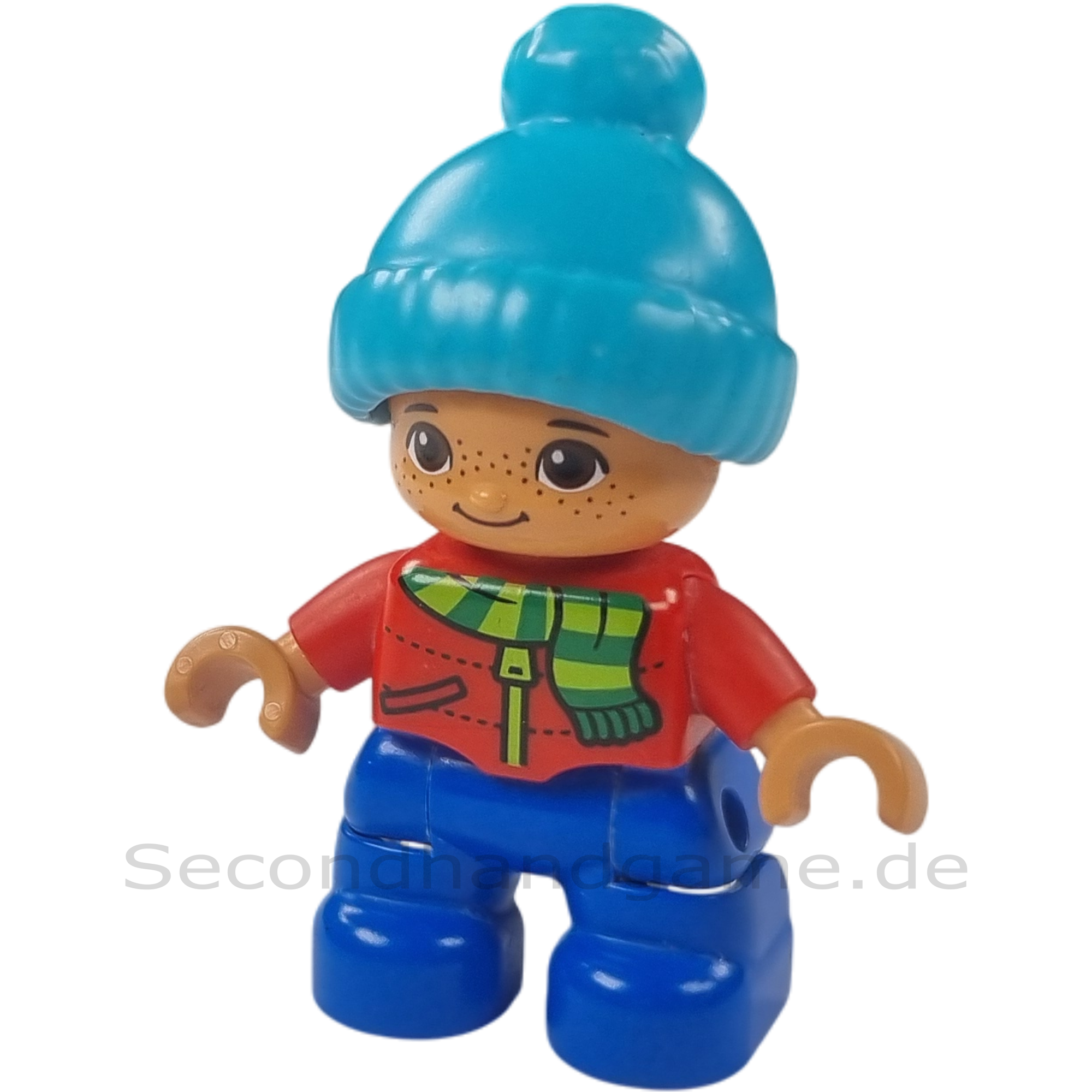 Lego Duplo Figur Junge mit Winterkleidung Mütze und Schal