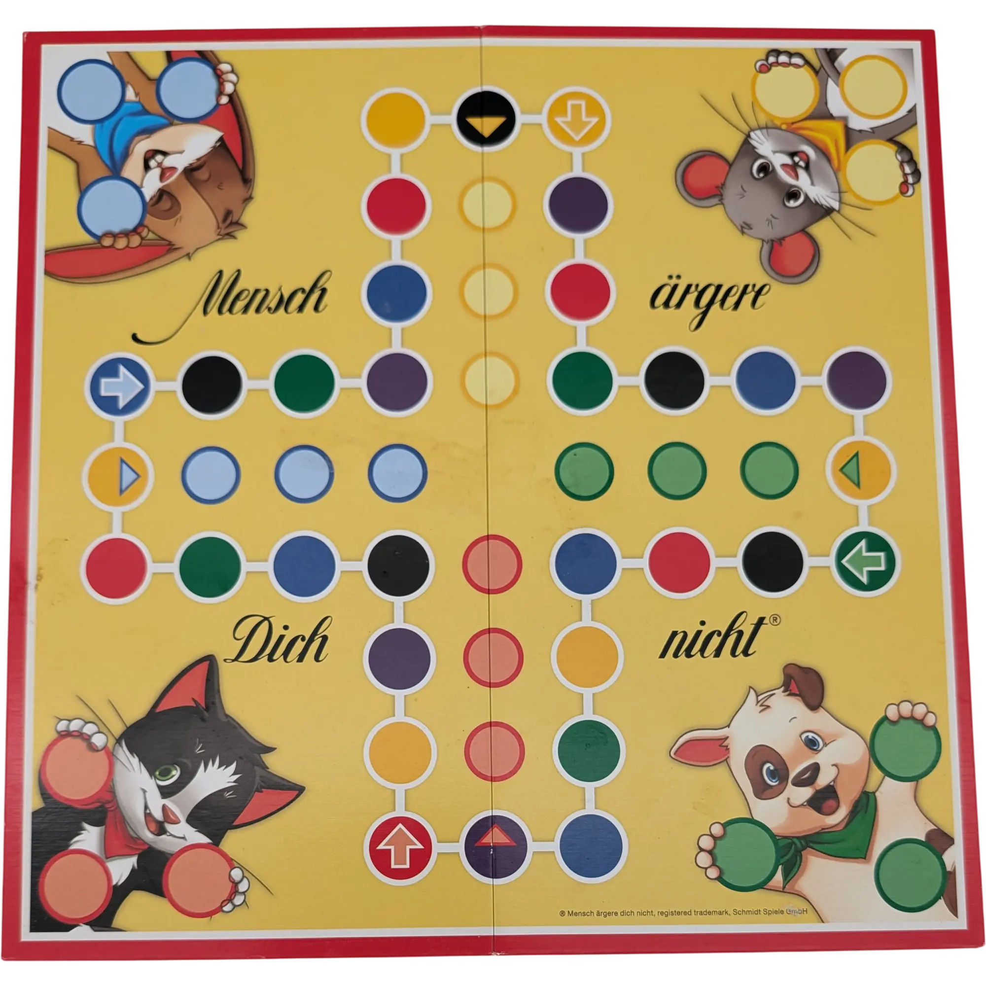 Spielplan Spielbrett Mensch ärgere dich nicht Kids und Leiterspiel