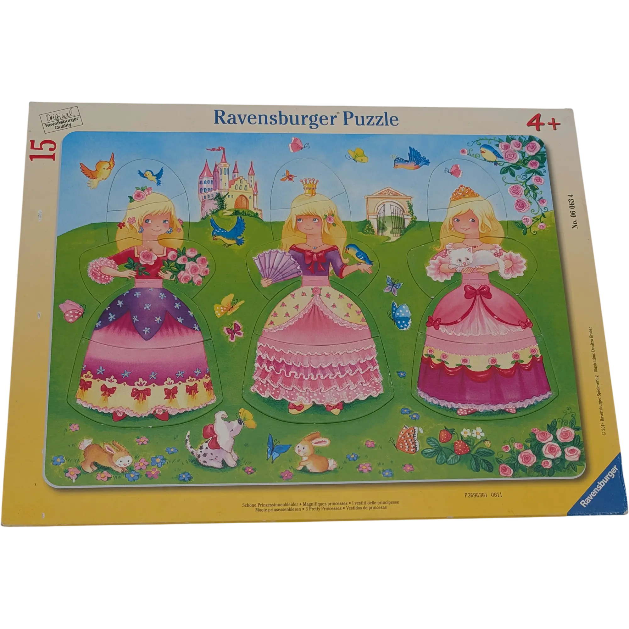 Ravensburger Rahmenpuzzle 15 Teile 060634 Schöne Prinzessinnenkleider