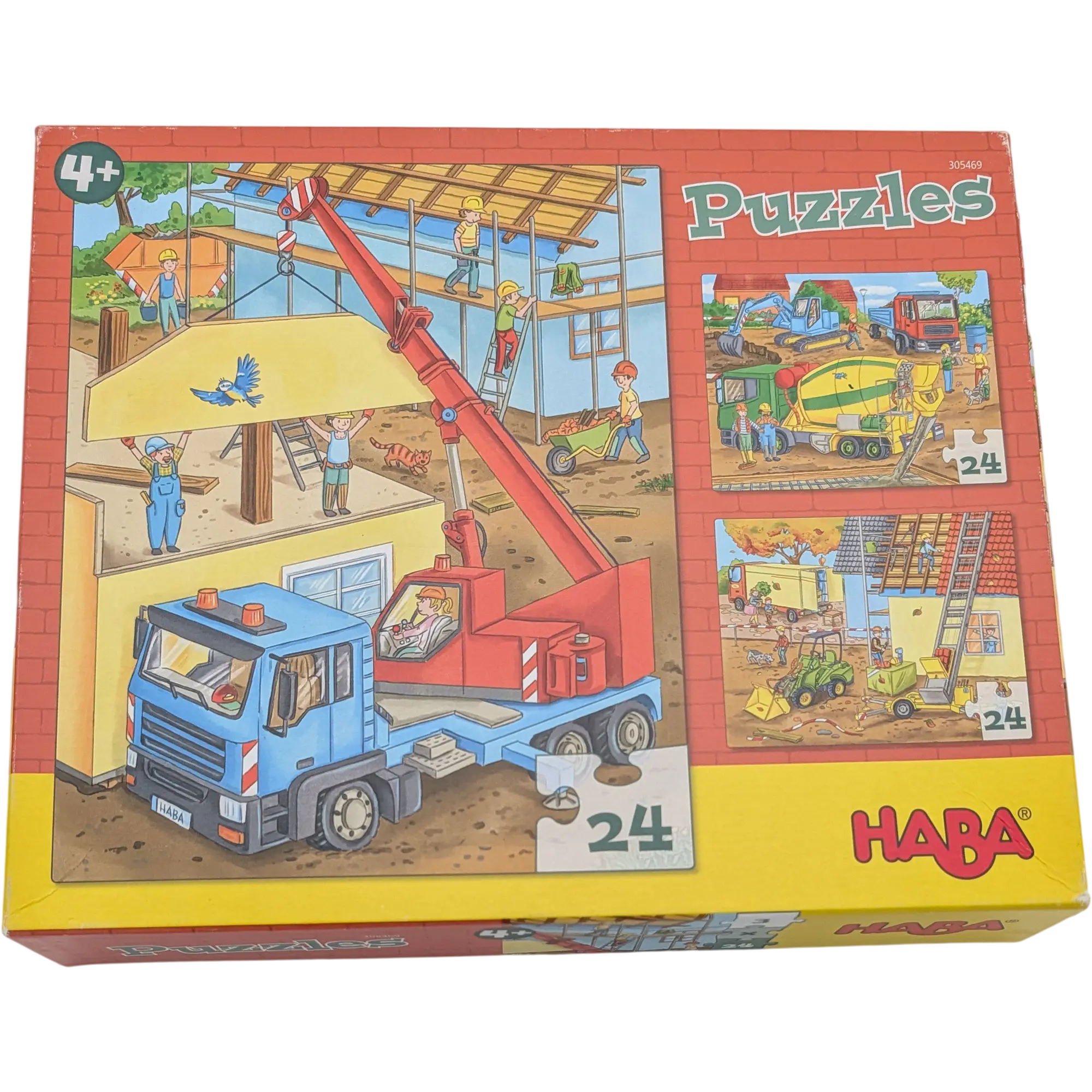 Haba Puzzles Baustelle 3x24 Teile 305469