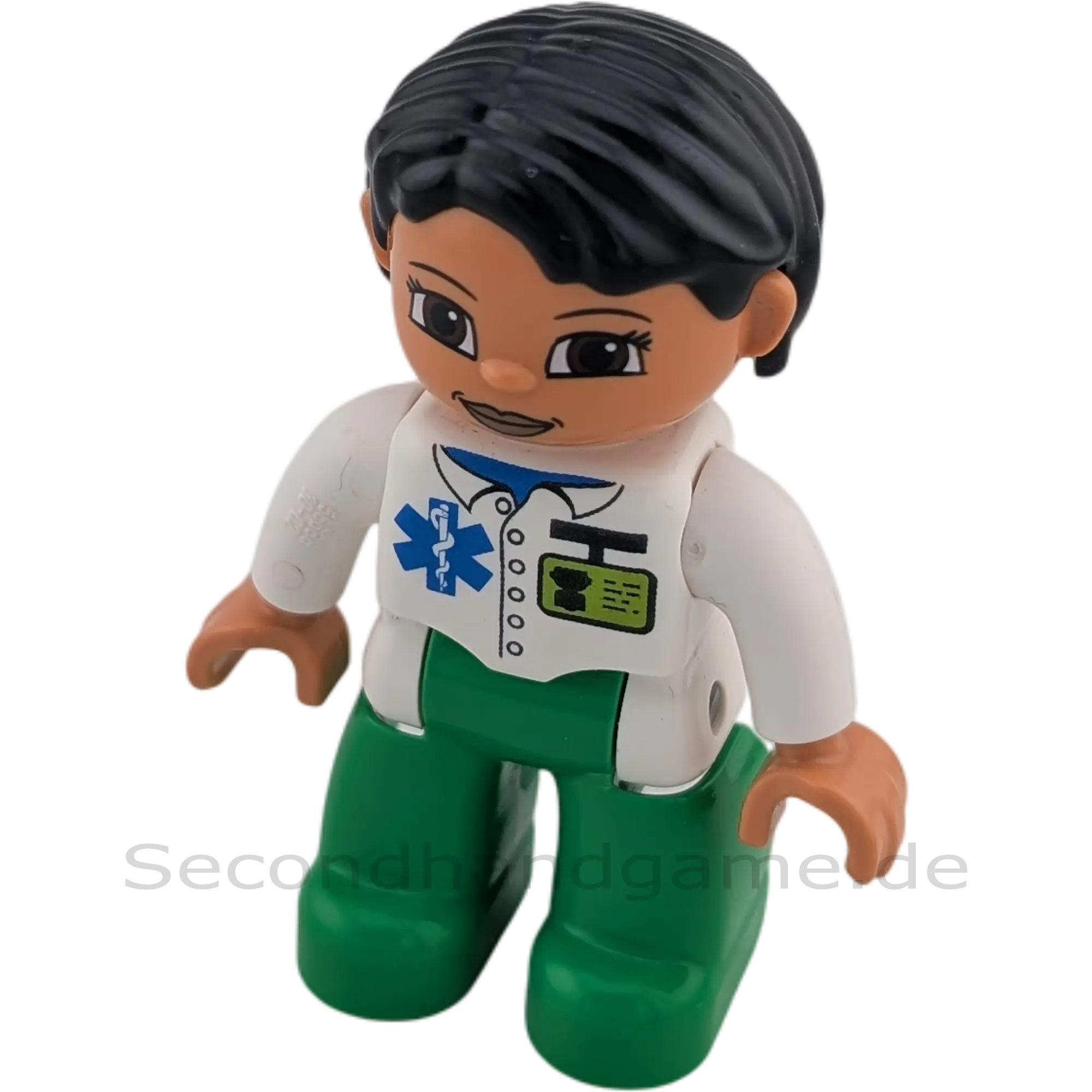 Lego Duplo 119H2 Frau mit Arztkittel grüne Hose Ärztin