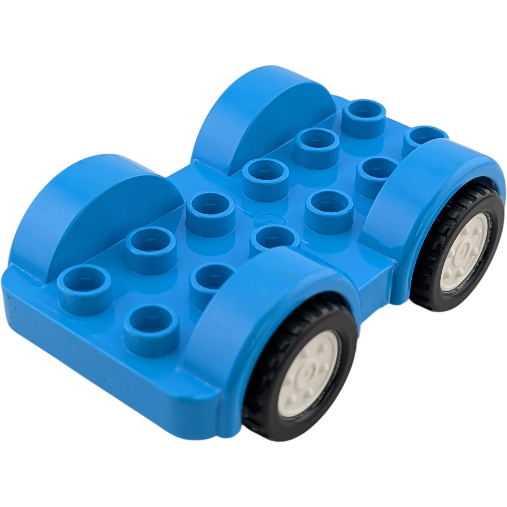 Lego Duplo 11841 Auto Mittelblau Schwarz Weiße Räder Unterteil Fahrzeug