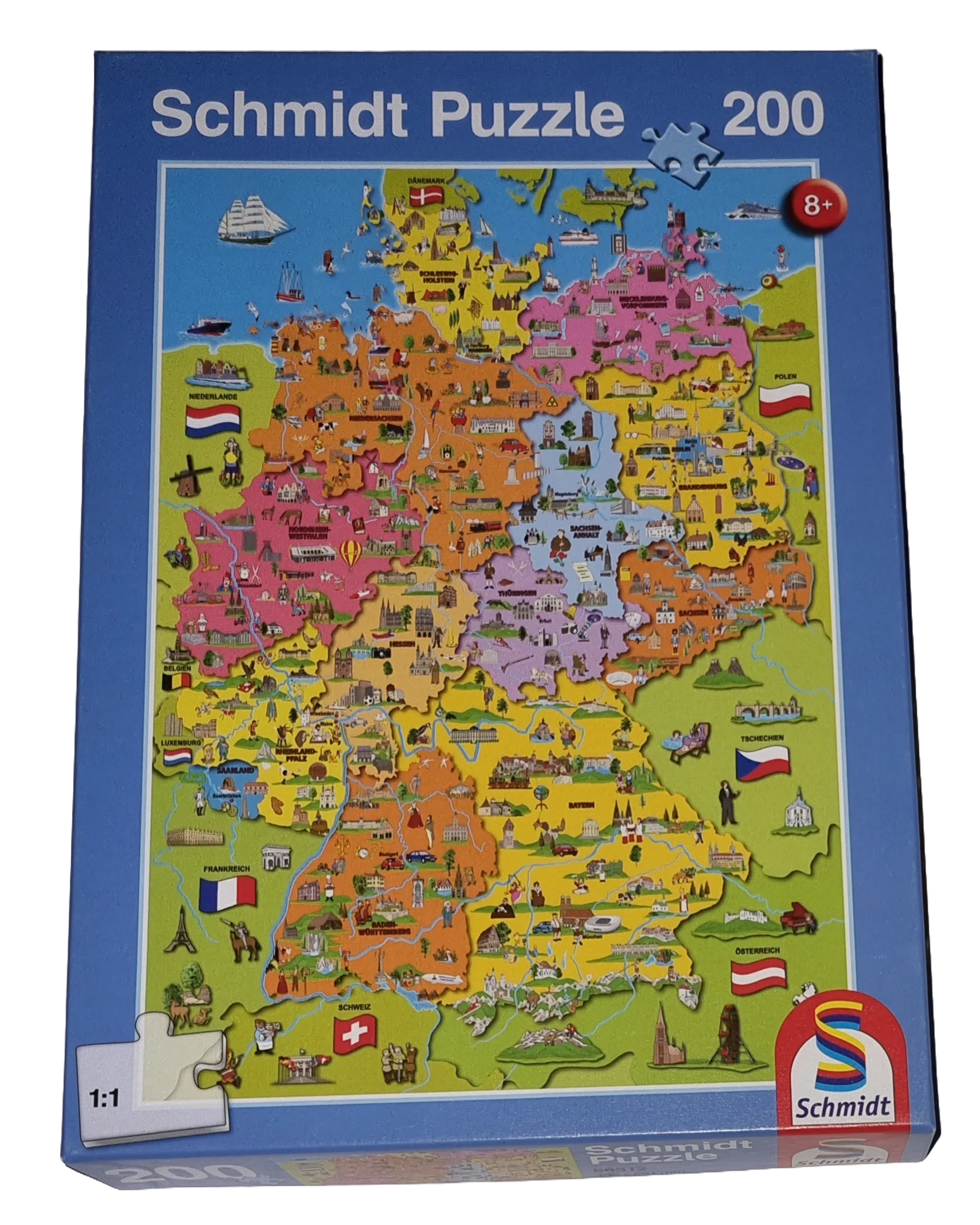 Schmidt Puzzle 200 Teile 56312 Deutschlandkarte mit Bildern
