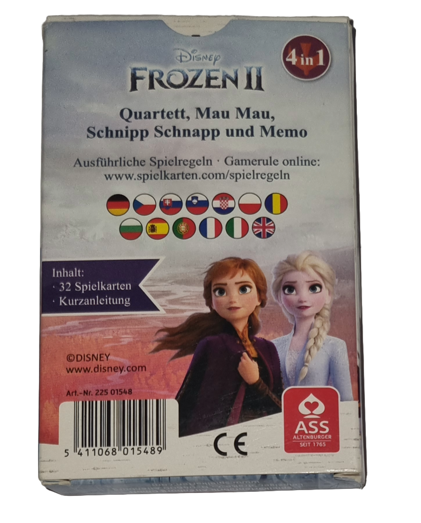 ASS Disney Frozen 2 Quartett Memo Mau Mau Schnipp Schnapp