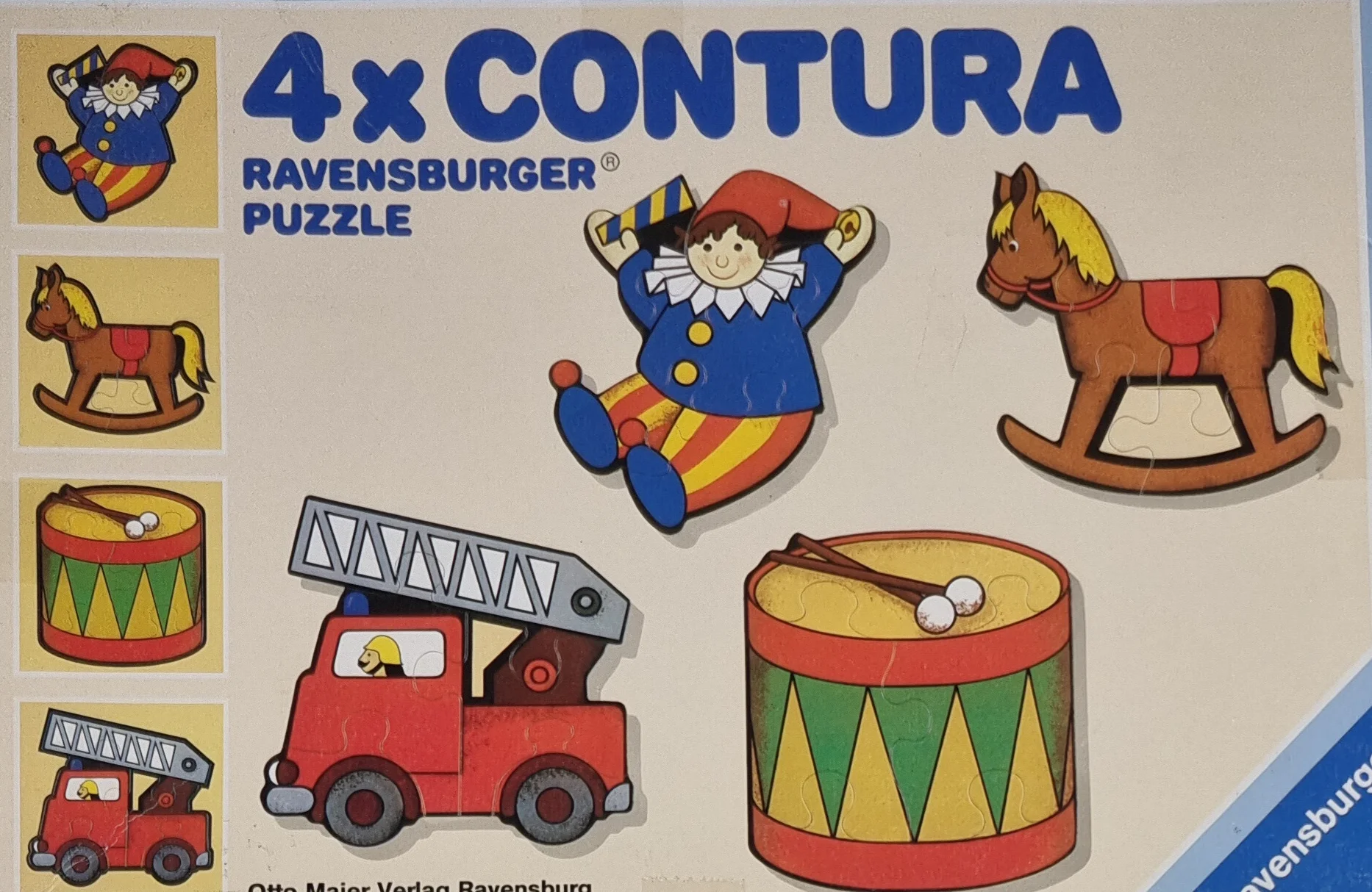 Ravensburger Puzzle 4x Contura 4-6 Teile 071227 Kasperle