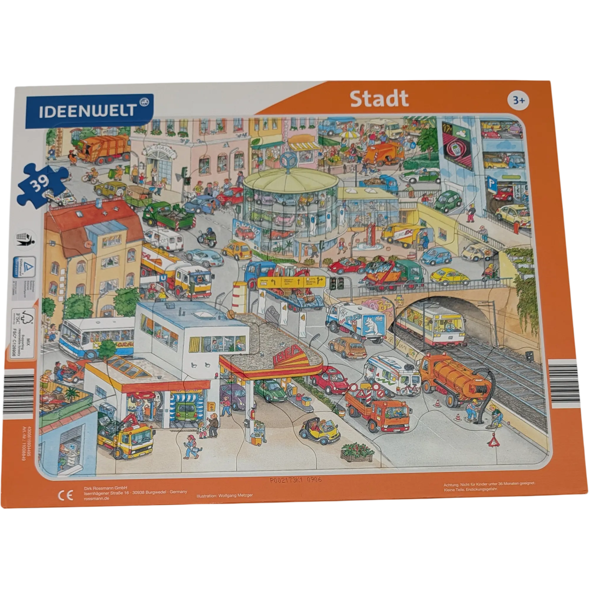 Ideenwelt Rahmenpuzzle Stadt 39 Teile