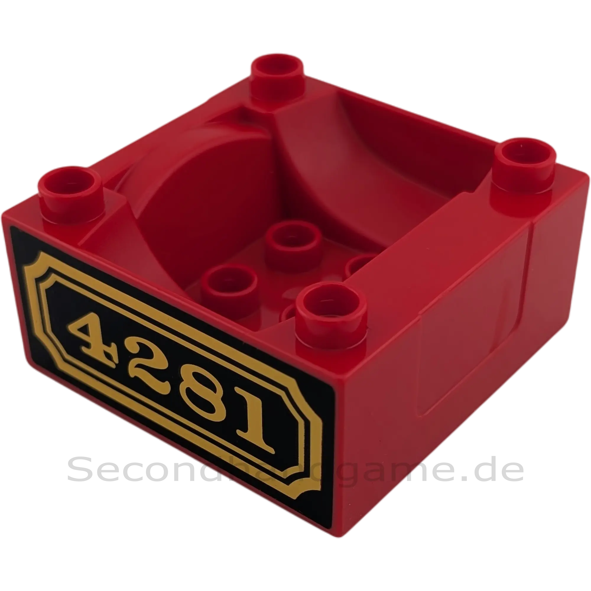 Lego Duplo Zug Führerhaus-Basis 4x4 – Rot mit '4281' Deko