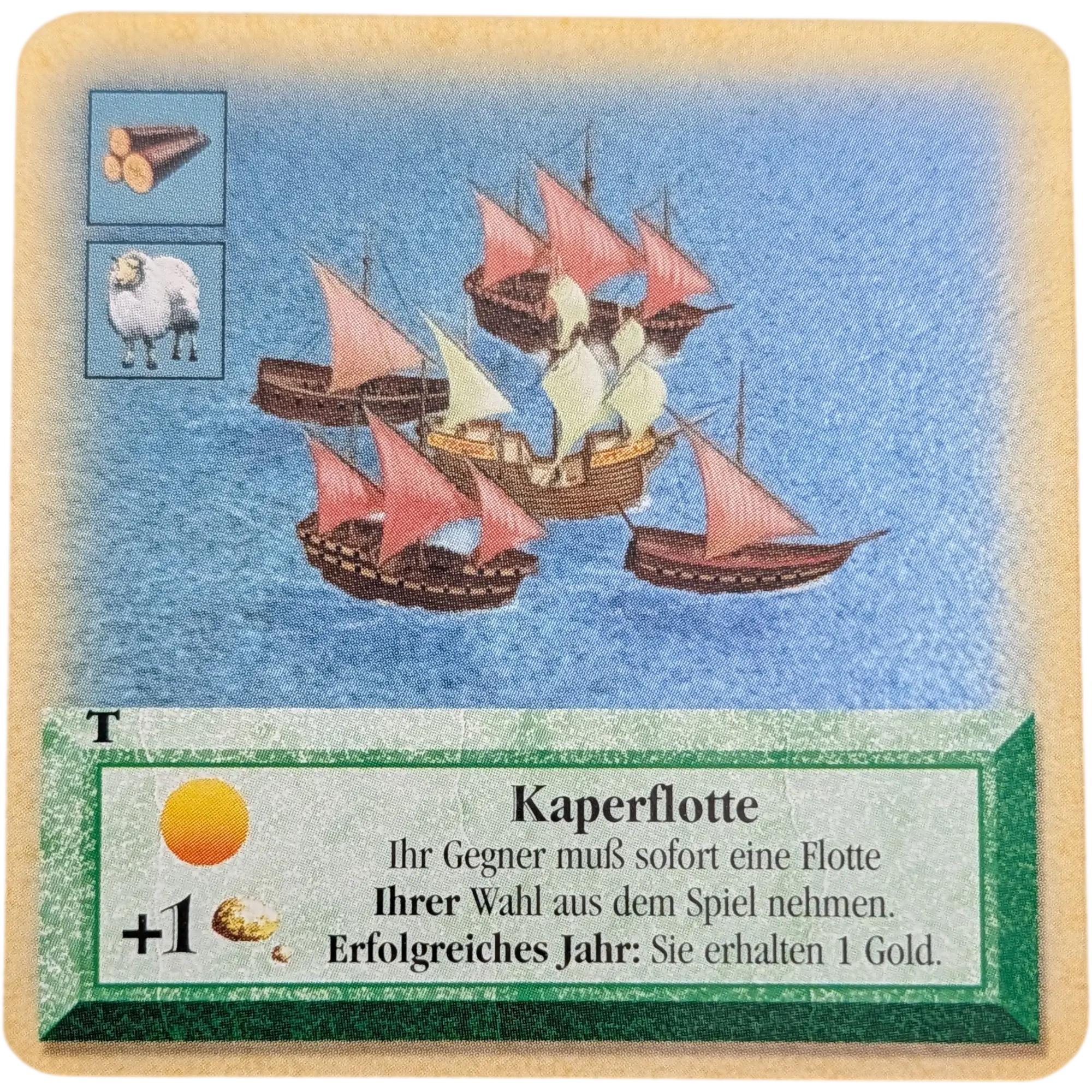 Kosmos Catan das Turnierset zum Kartenspiel Ersatzteile Karte Grün Kaperflotte