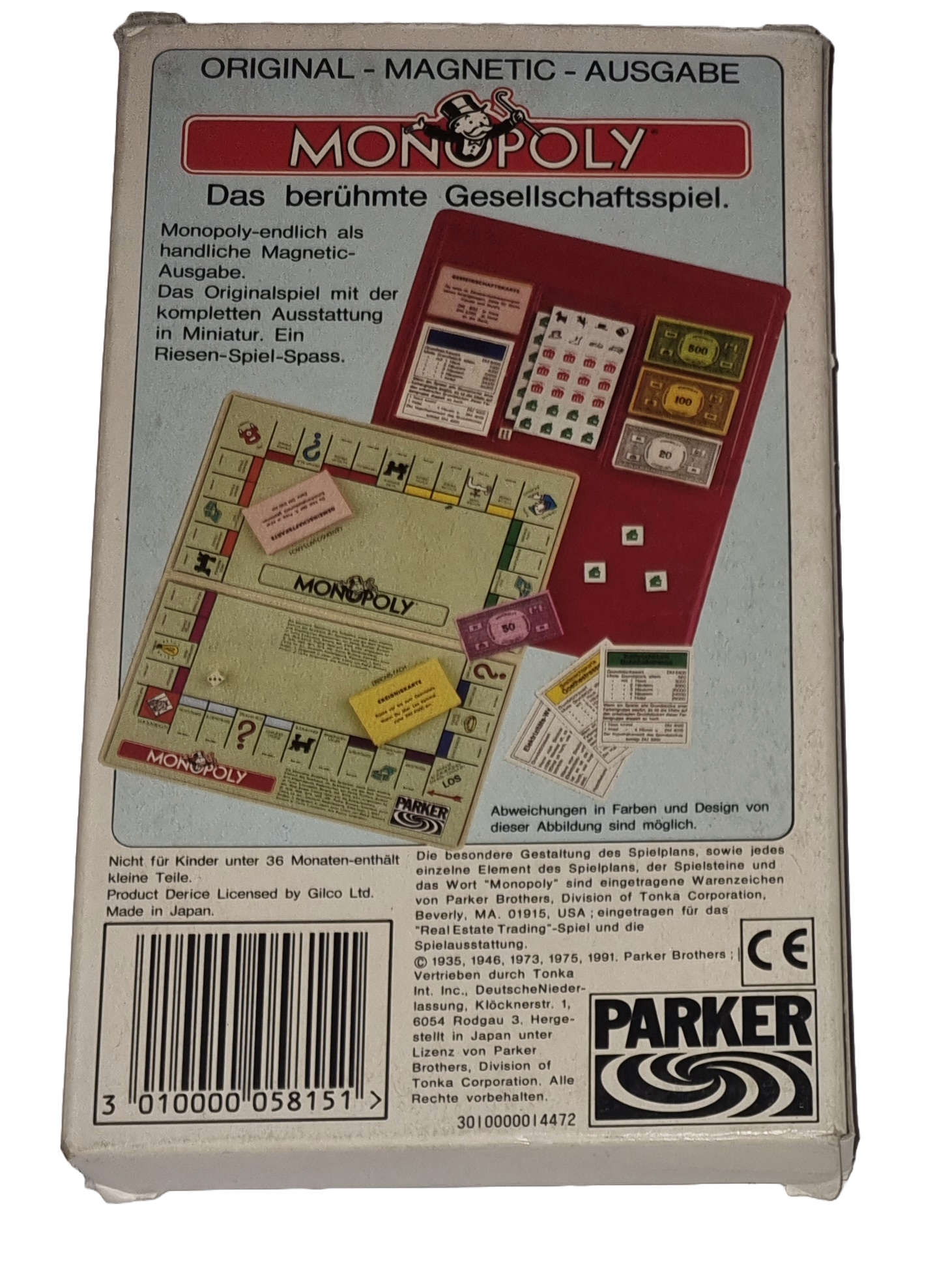 Parker Original Magnetic Ausgabe Monopoly