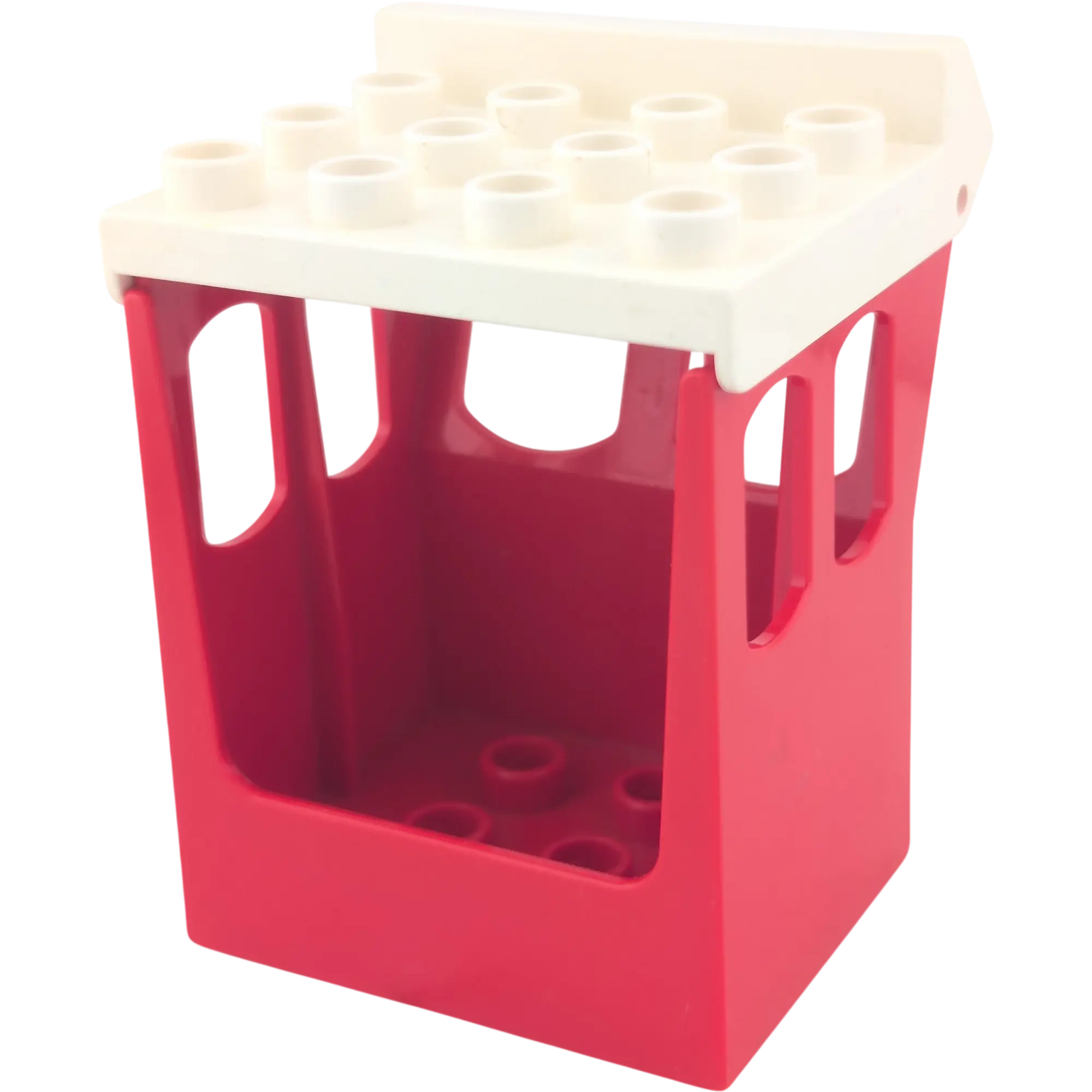 Lego Duplo 2199 Aufsatz Rot Kabine Führerhaus mit Dach Weiß klappbar