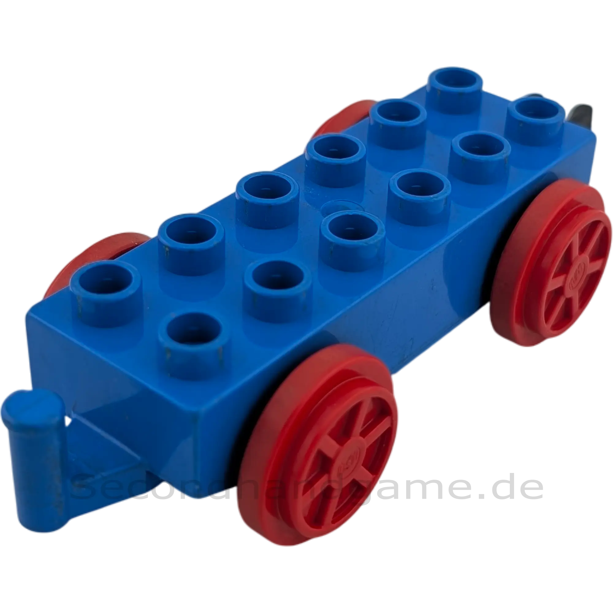 Lego Duplo Eisenbahn Anhänger Blau Rot mit beweglichem Glied