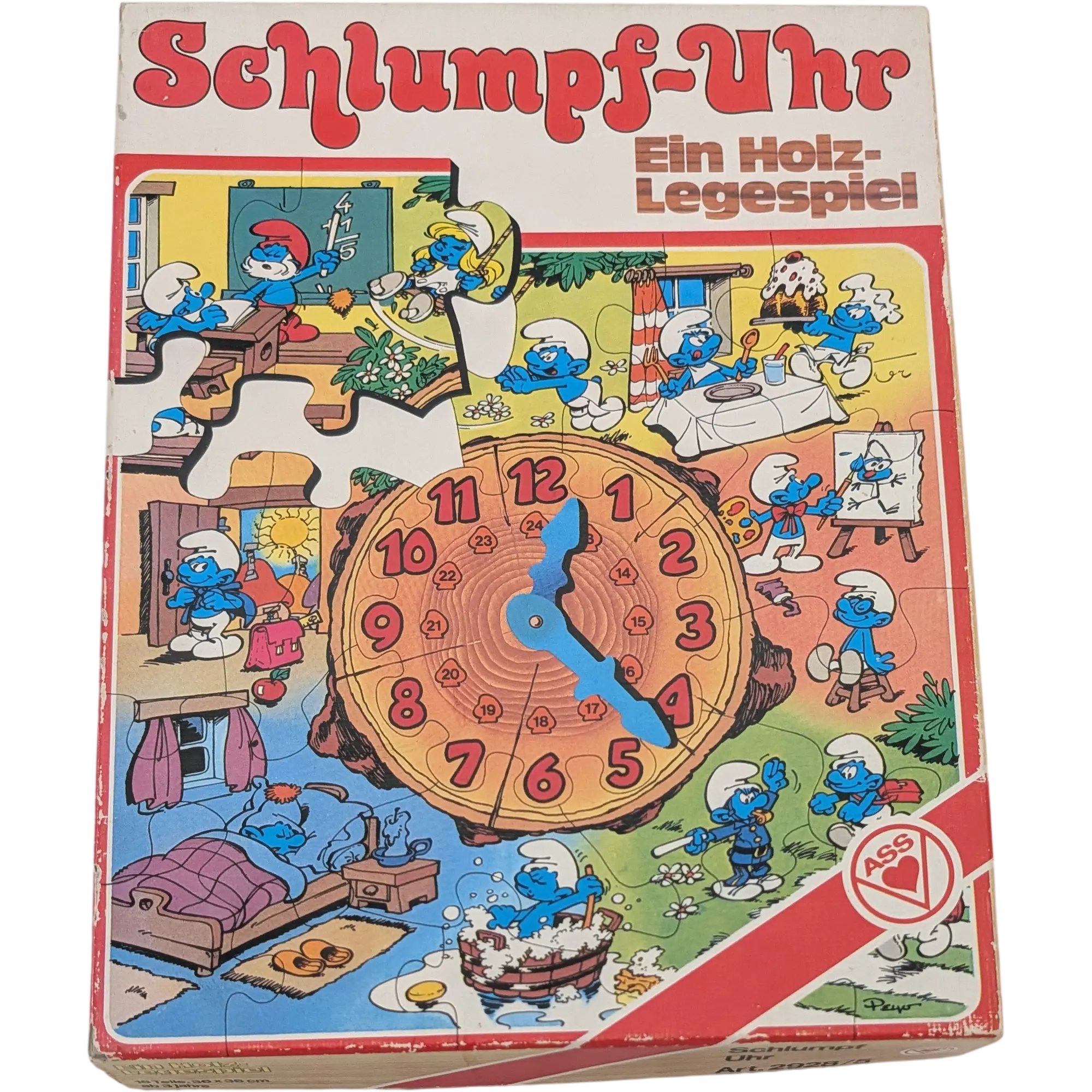 ASS Schlumpf-Uhr Holz-Legespiel 2928/5