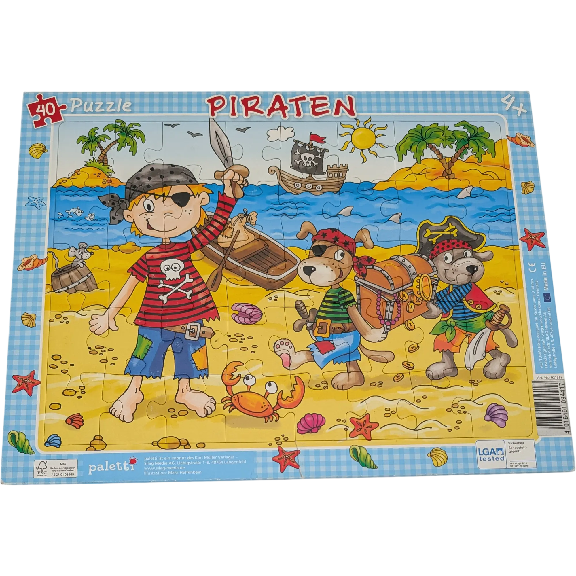 Paletti Rahmenpuzzle Piraten 40 Teile