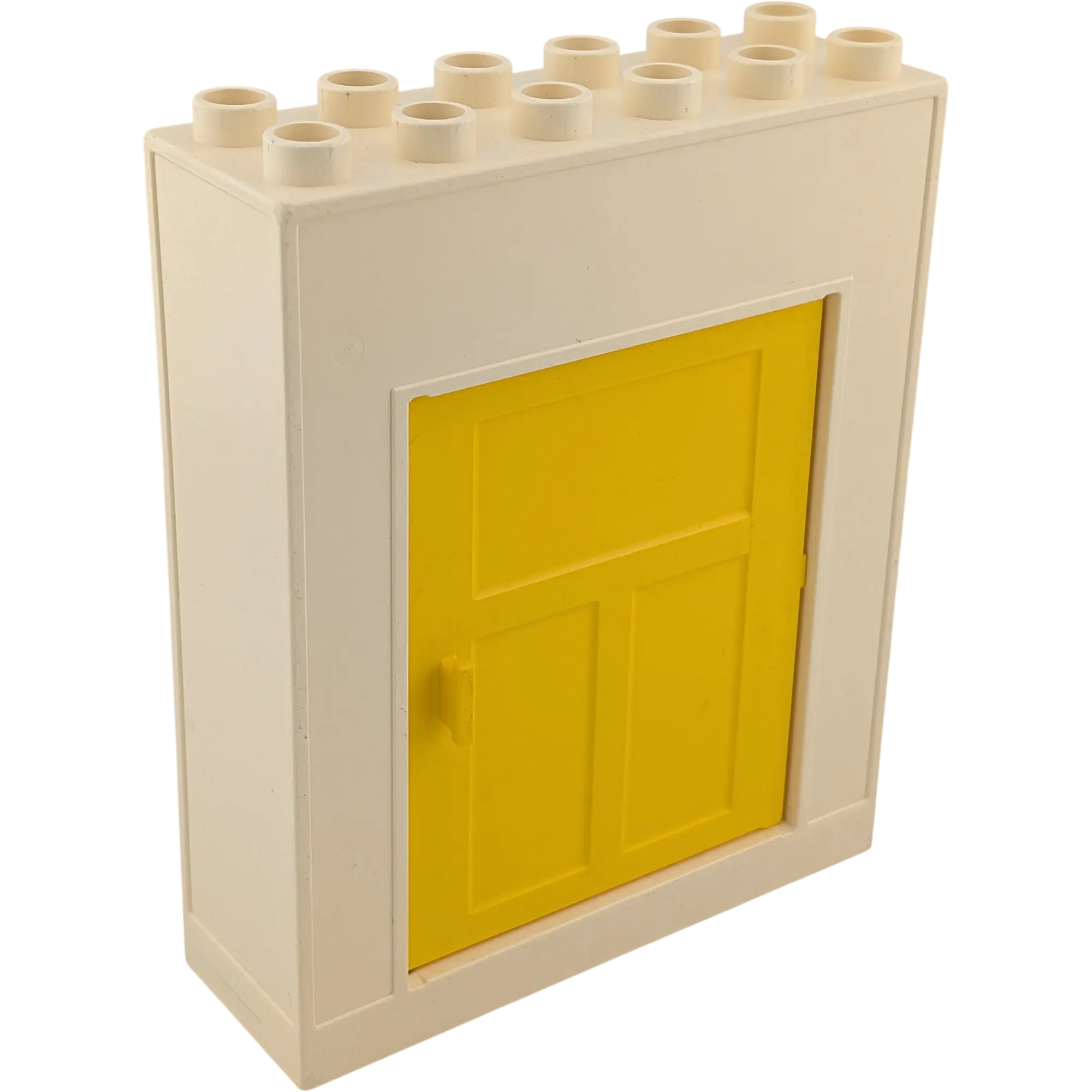 Lego Duplo 6459 Hauswand 2x6 Weiß mit gelber Tür