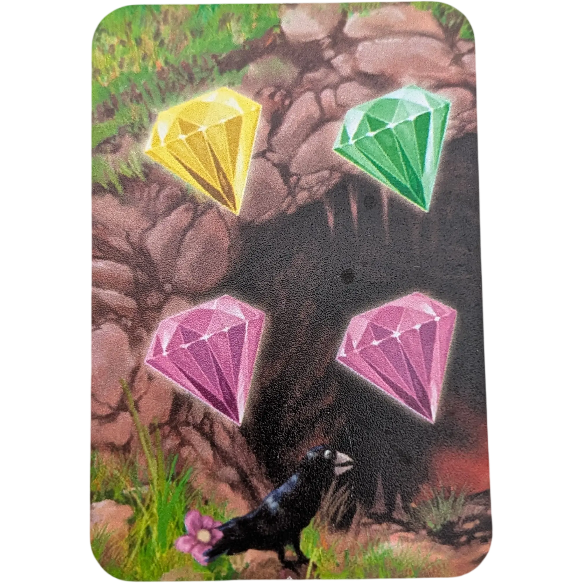 Kosmos Fluss der Drachen Ersatzteile Höhlenkarte 4 Edelsteine Gelb, Grün, Pink, Pink