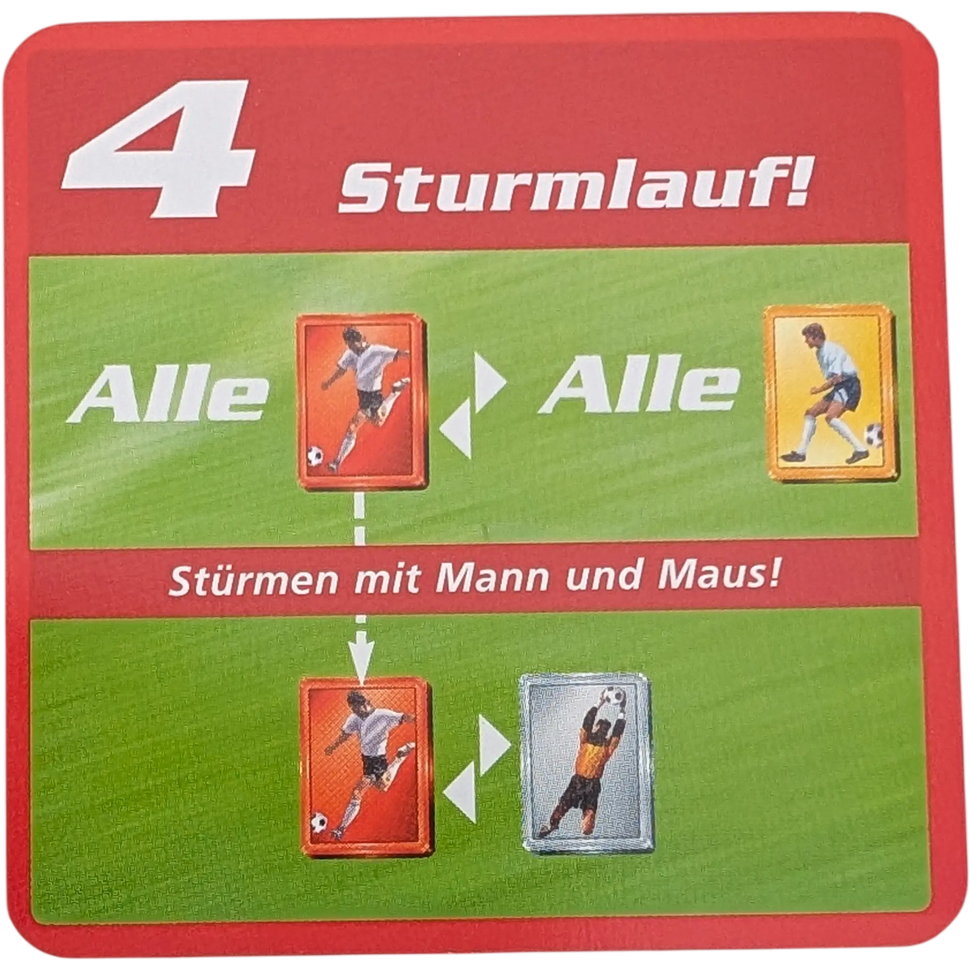 Kosmos Finale Ersatzteile Team Rot Taktikkarte Kampfstärke 4 Sturmlauf!