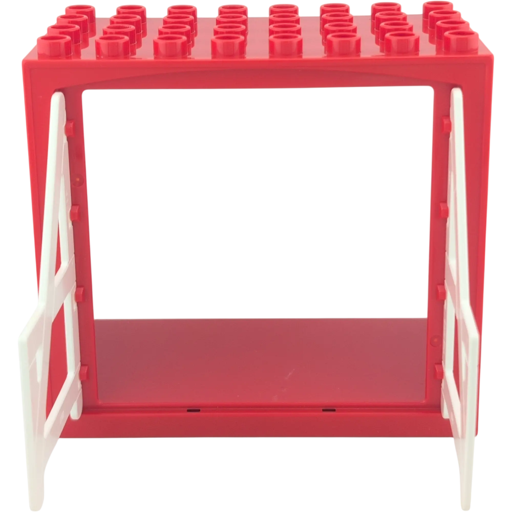Lego Duplo 06432 Rot Verkaufsstand Kiosk mit zwei weißen Türen Scheune