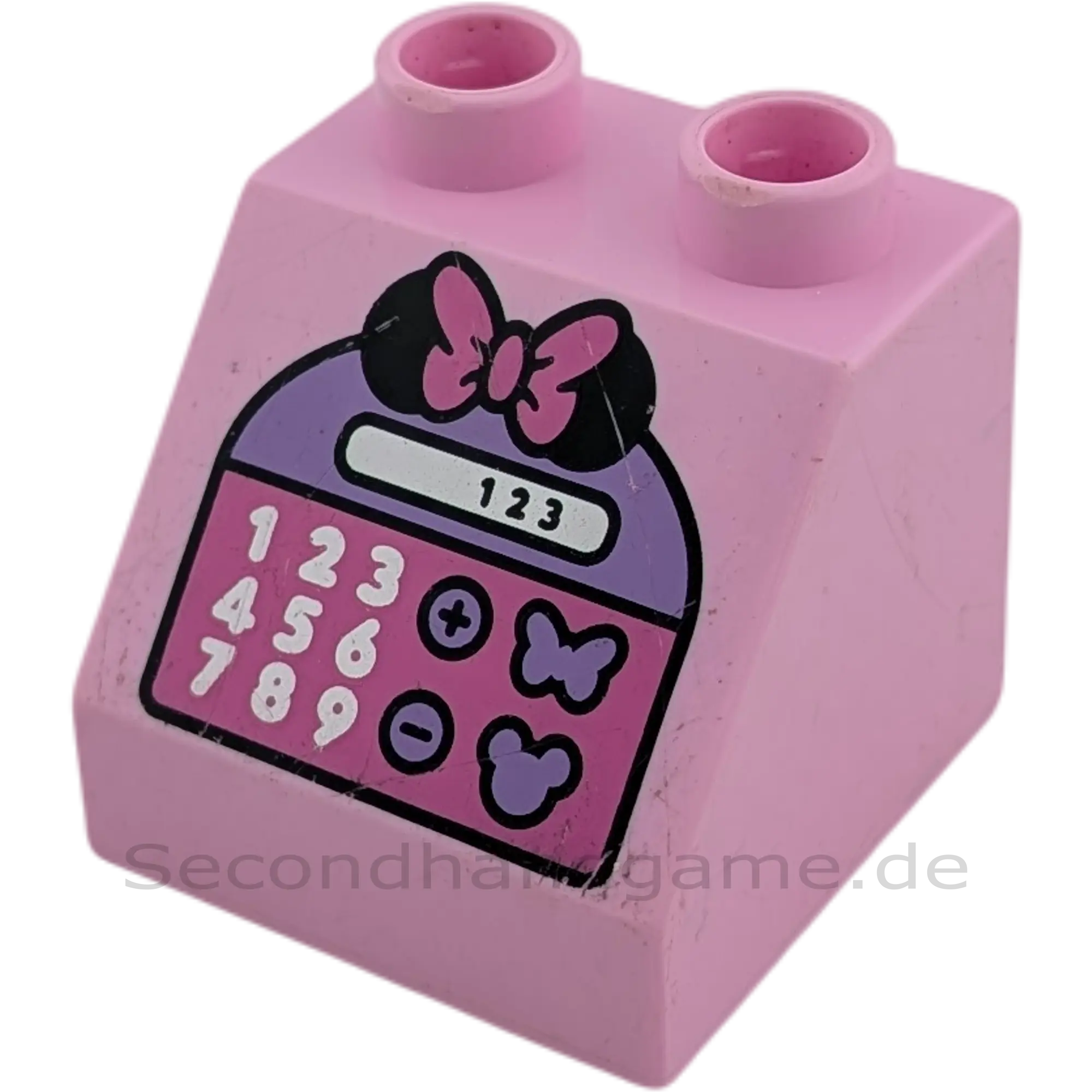 Lego Duplo 6474 Schrägstein 2x2x1 Mini Mouse Kasse Rosa
