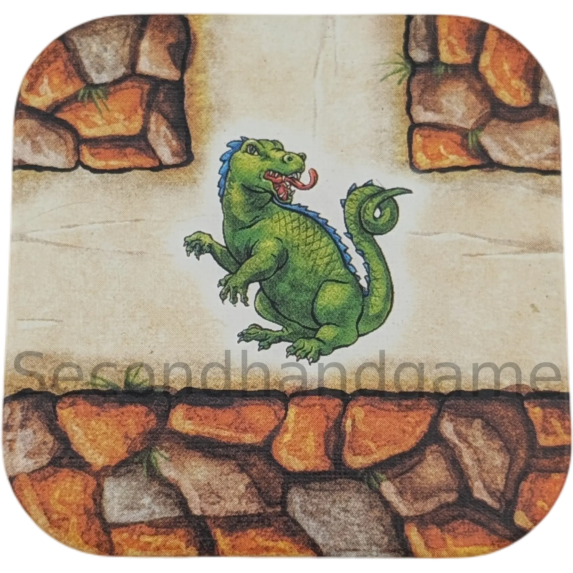Das verrückte Labyrinth Ersatzteile Schiebekarte Kurve mit Drache Dino
