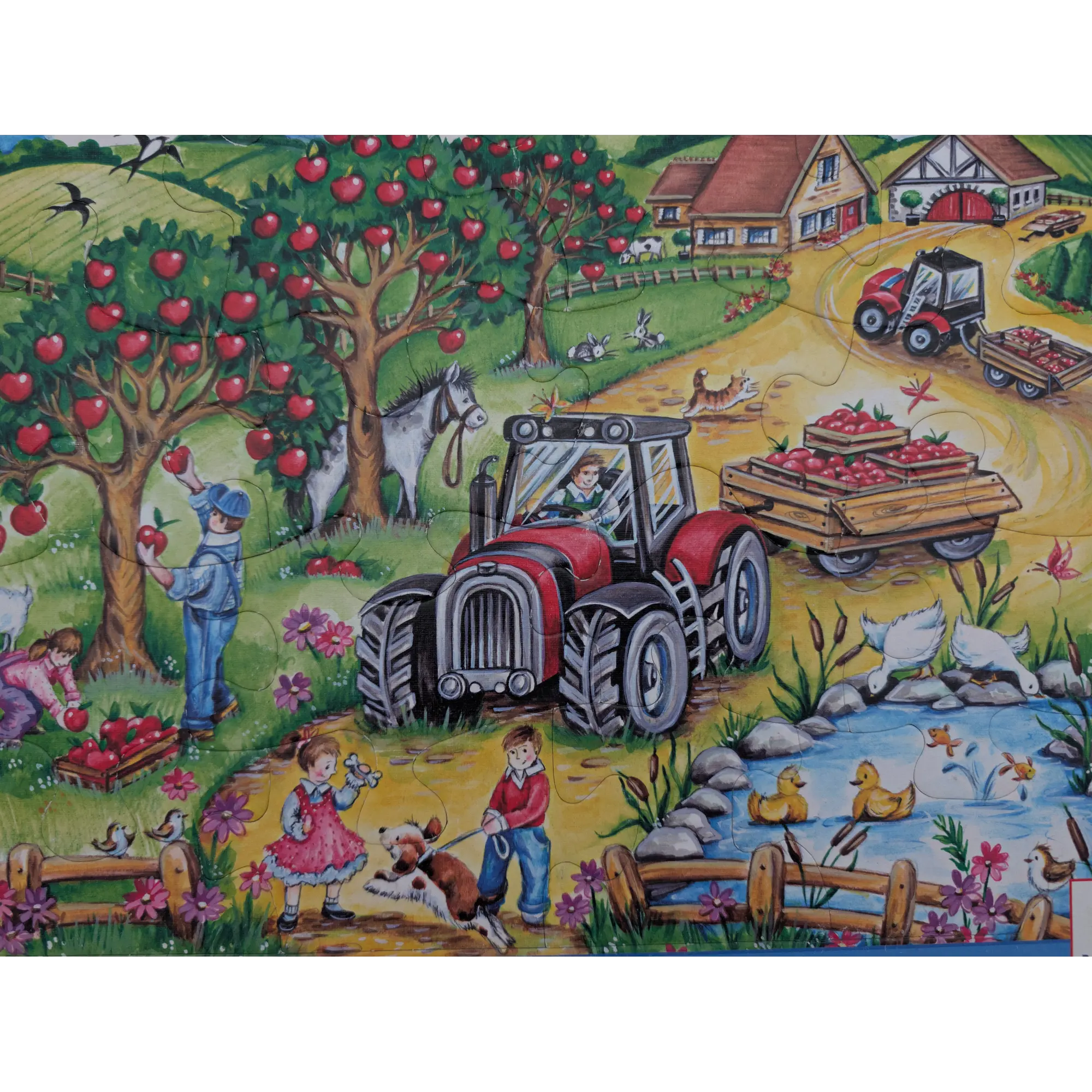 Blatz Rahmenpuzzle Ernte Apfelernte auf dem Bauernhof 16 Teile 56700, Ansicht 2
