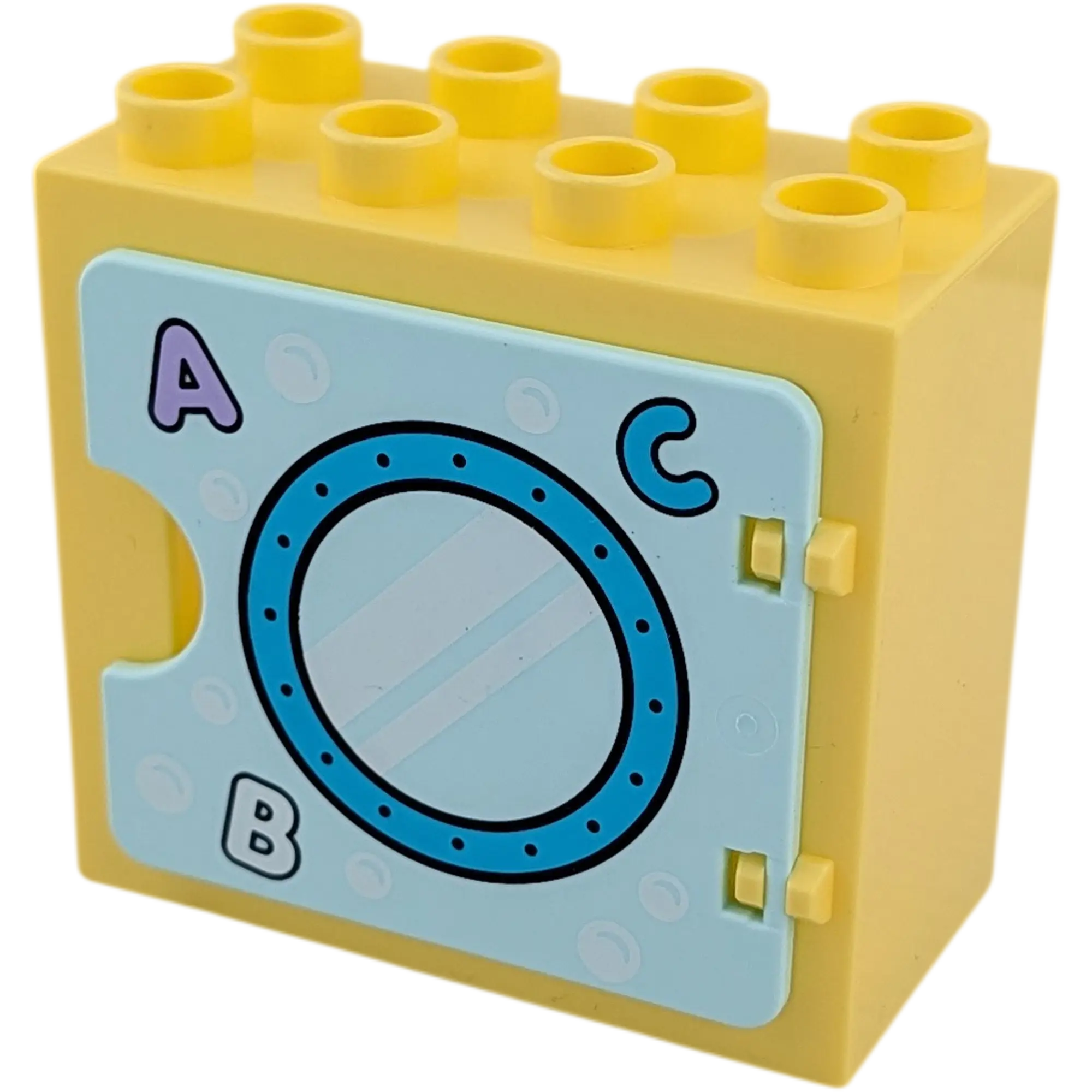 Lego Duplo 61649 Schrank Hellgelb mit Seifenblasen ABC und Kreis Waschmaschine