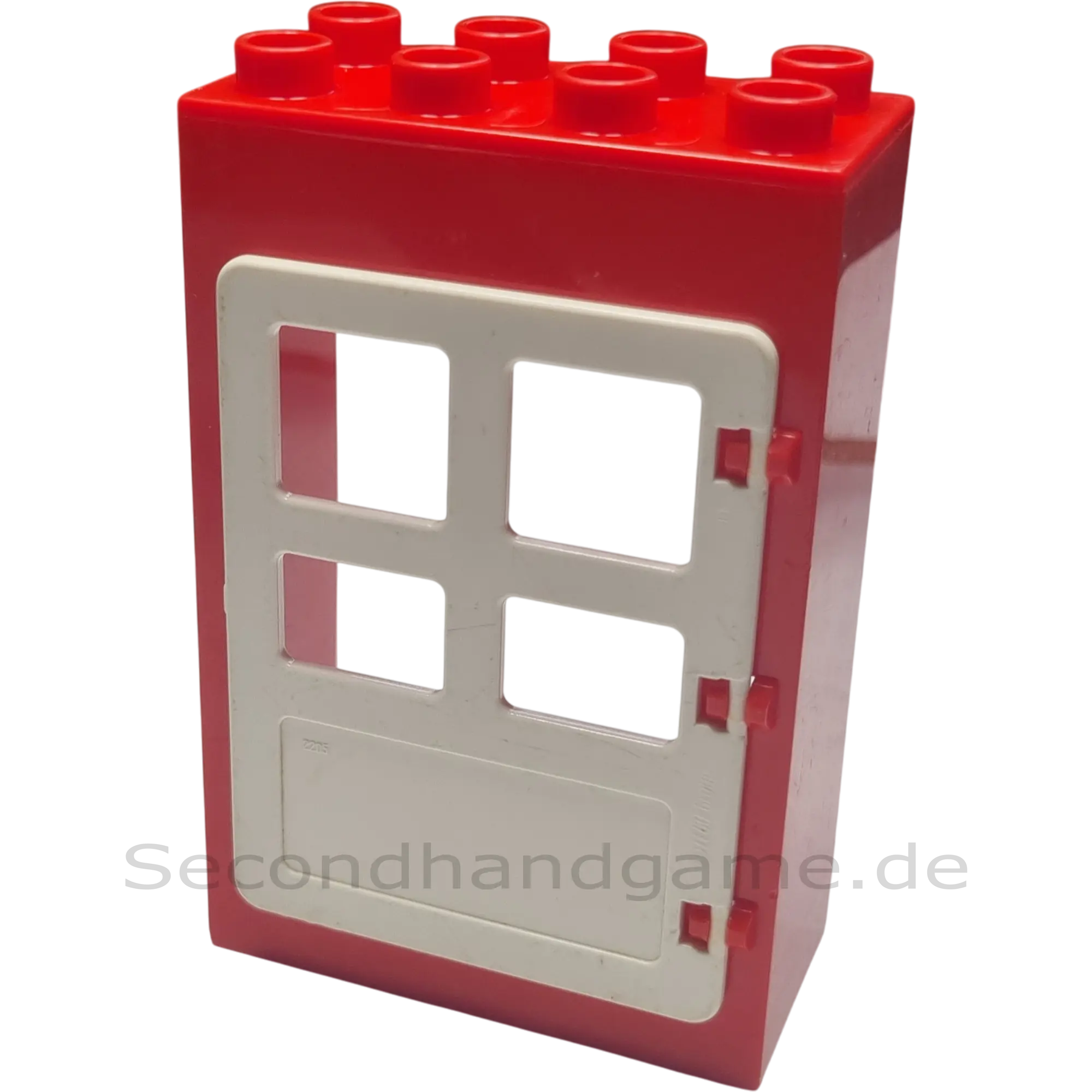 Lego Duplo 2x4 Hauswand mit Tür Rot Weiß Eckige Tür