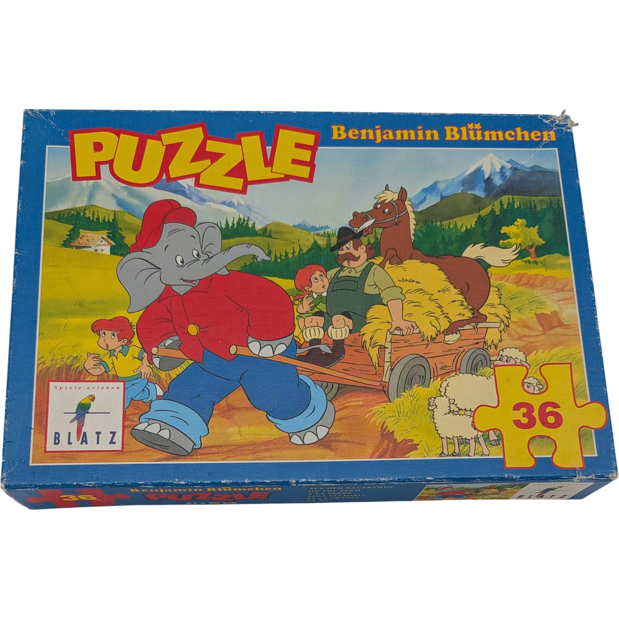 Blatz Puzzle 36 Teile Benjamin Blümchen 40132 Auf dem Bauernhof