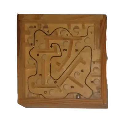 Echtholz Labyrinth 3D