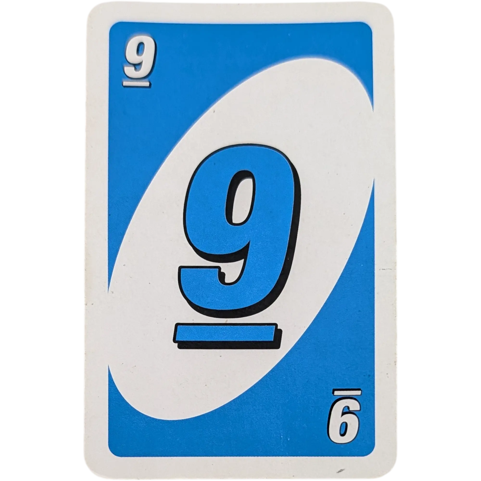 Mattel Uno Ersatzkarte Zahl Neun Blau