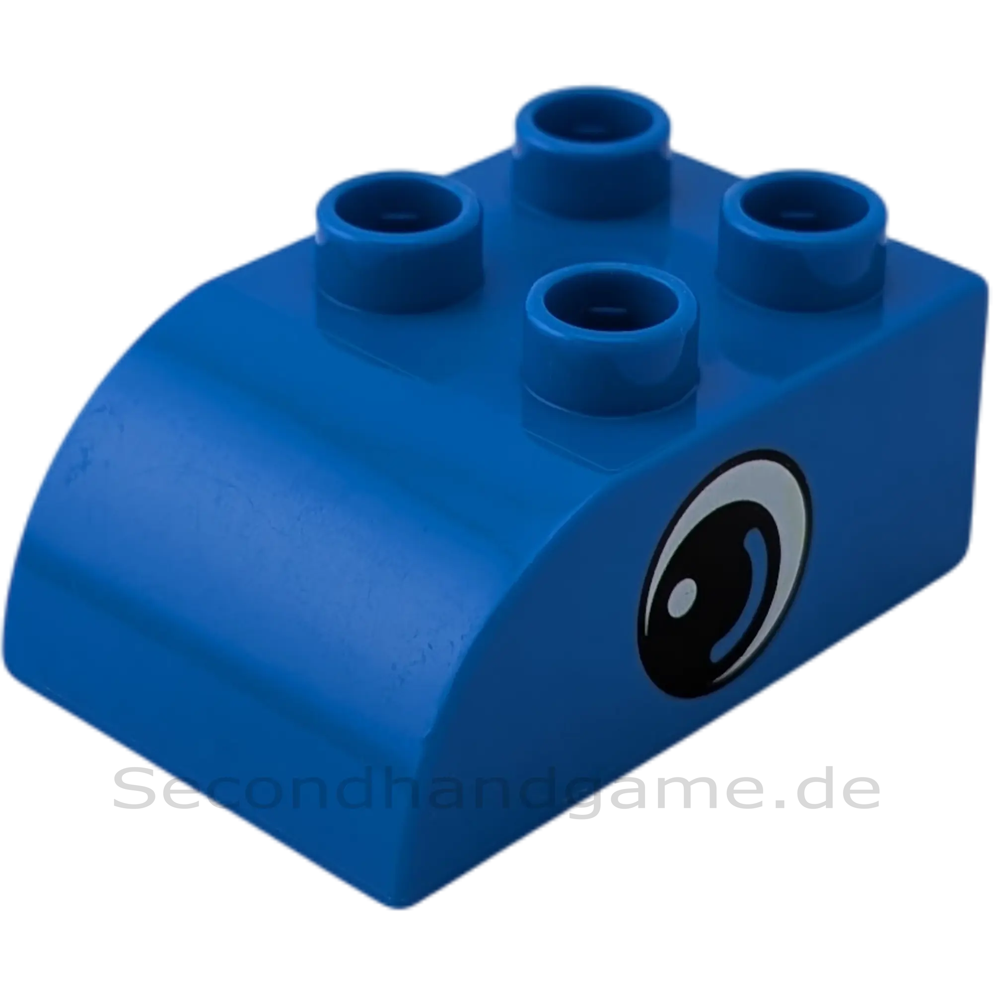 Lego Duplo 2302 Rundstein 2x3 Dunkelblau mit Augen